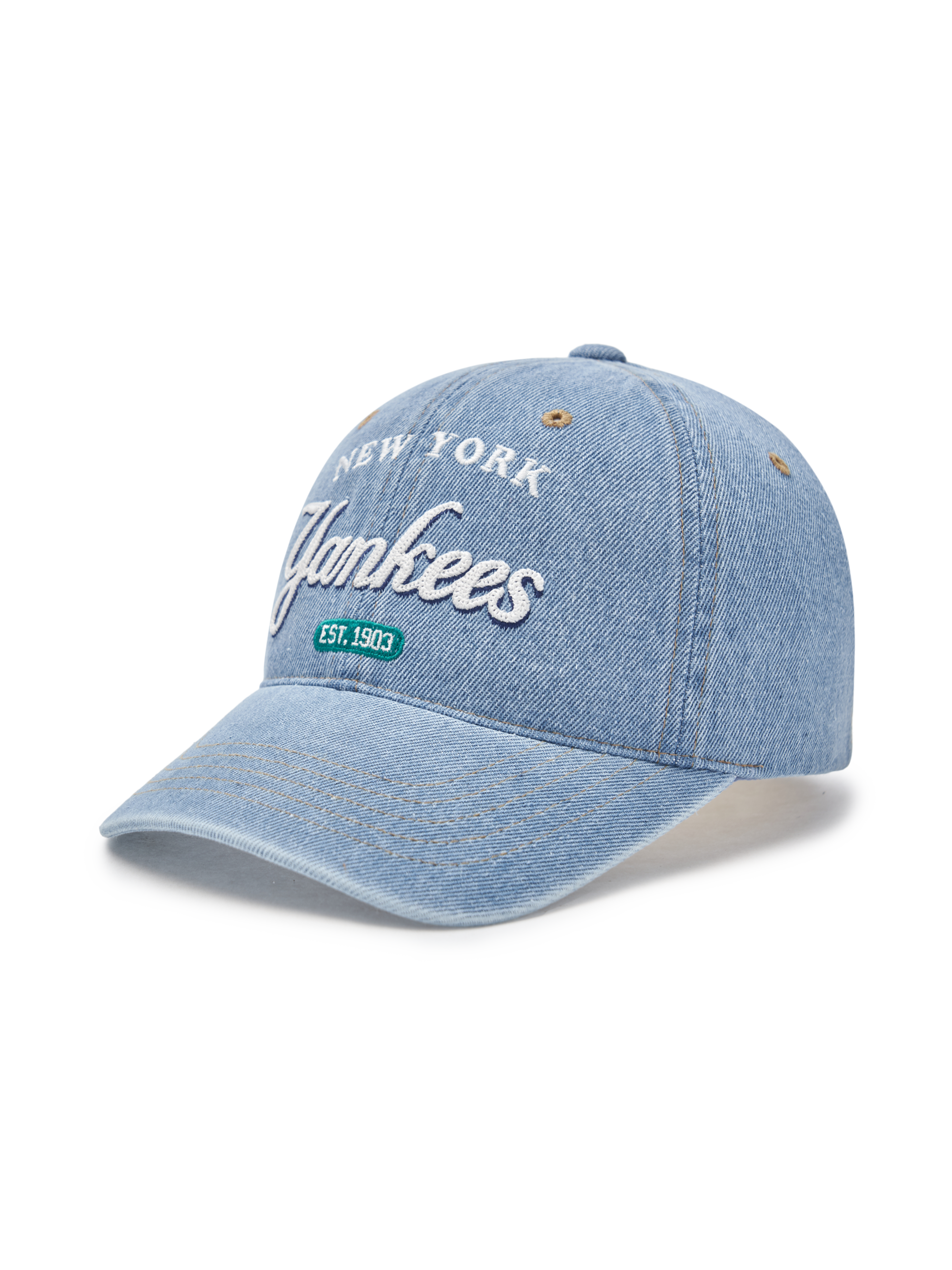Newera■MLB Tweed Checkered Ball Cap ■送料込 Nón MLB - CHECKERBOARD DENIM UNSTRUCTURED BALL CAP NEW YORK