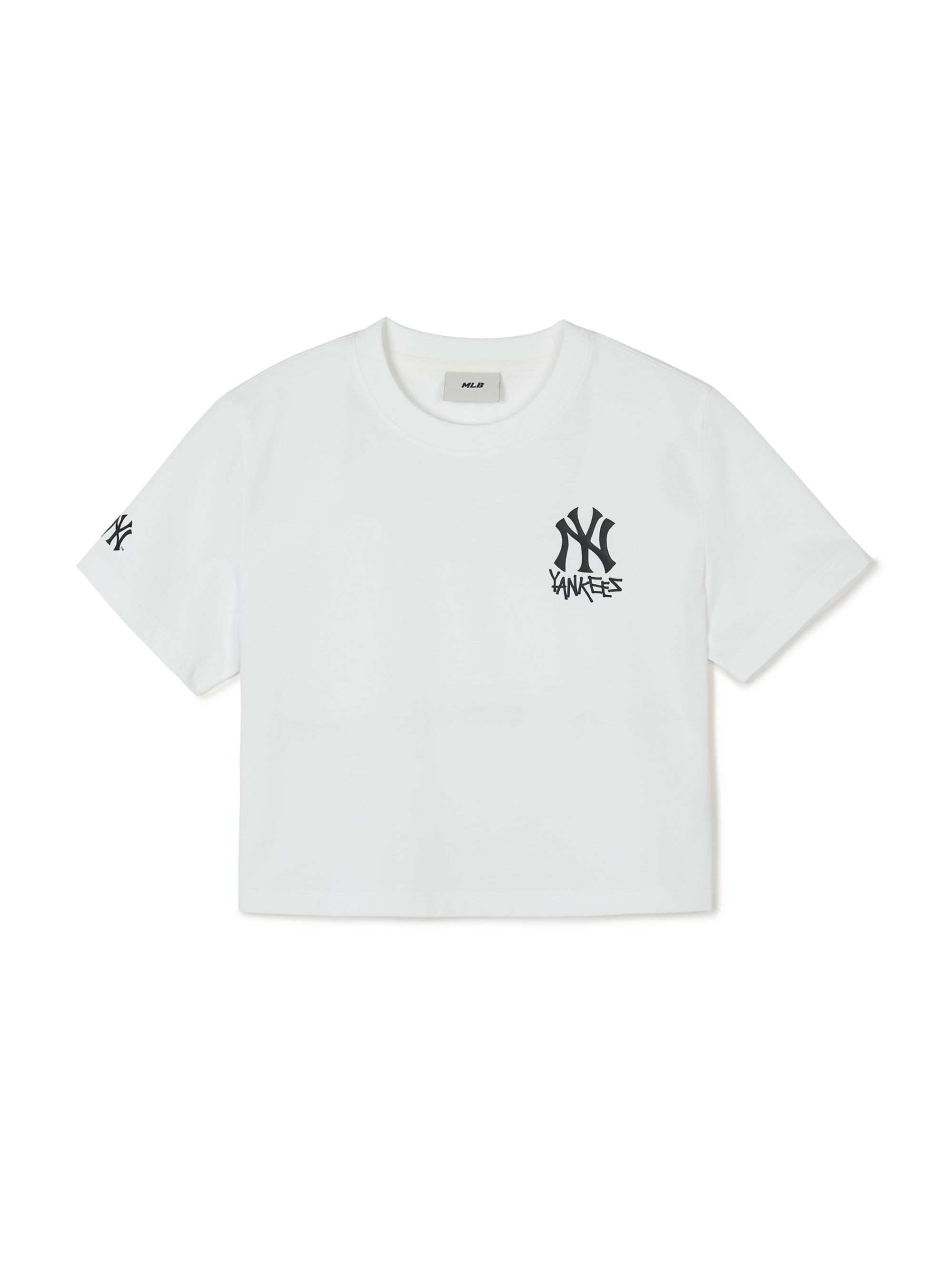여성 스트릿 로고 기능성 크롭 반팔 티셔츠 뉴욕양키스