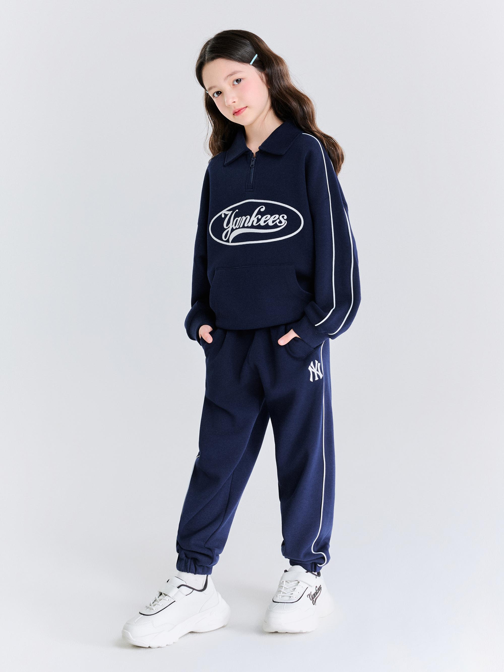 바시티 피케 반집업 맨투맨 세트 뉴욕양키스