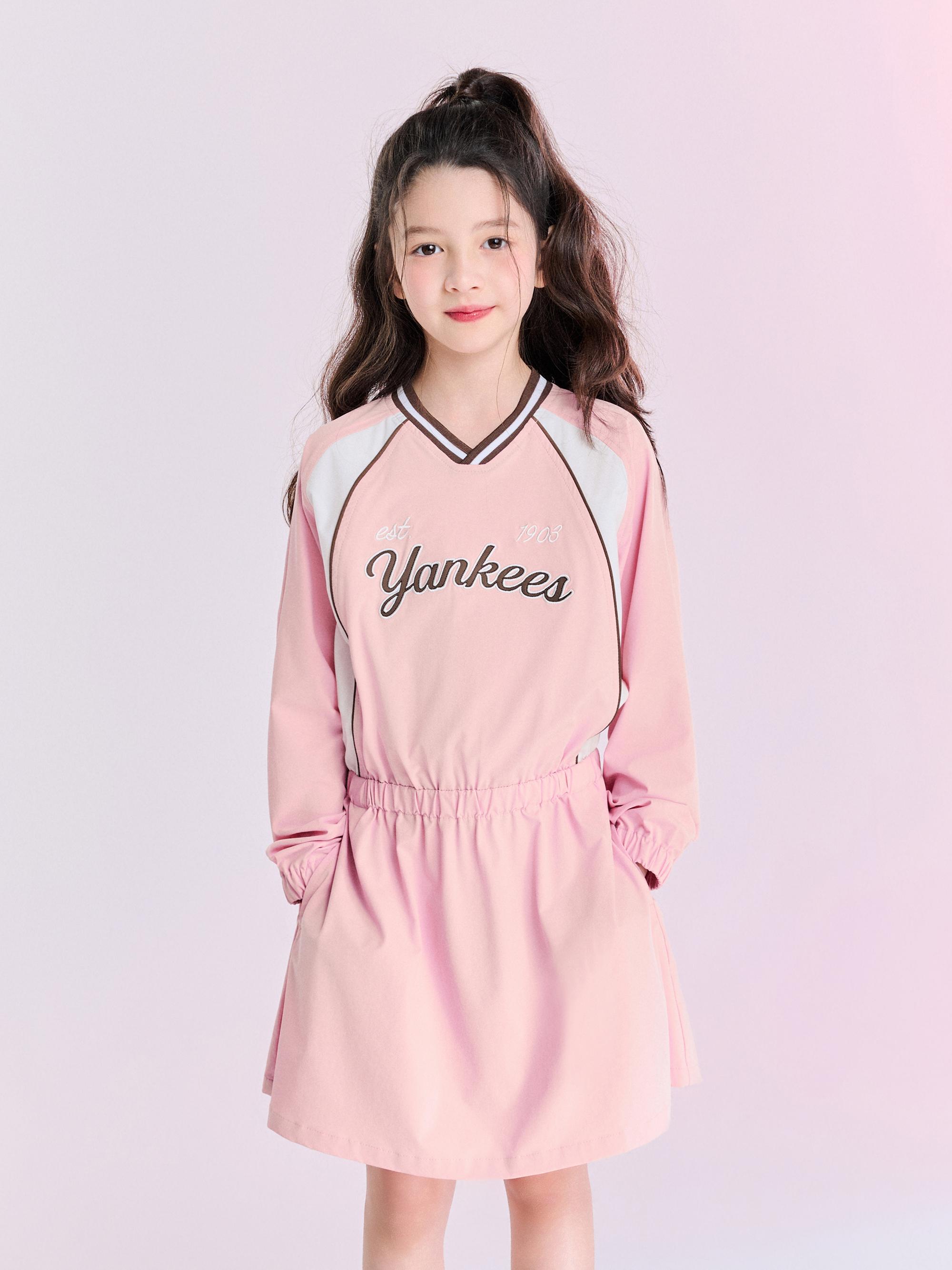 바시티 맨투맨 우븐 원피스 뉴욕양키스