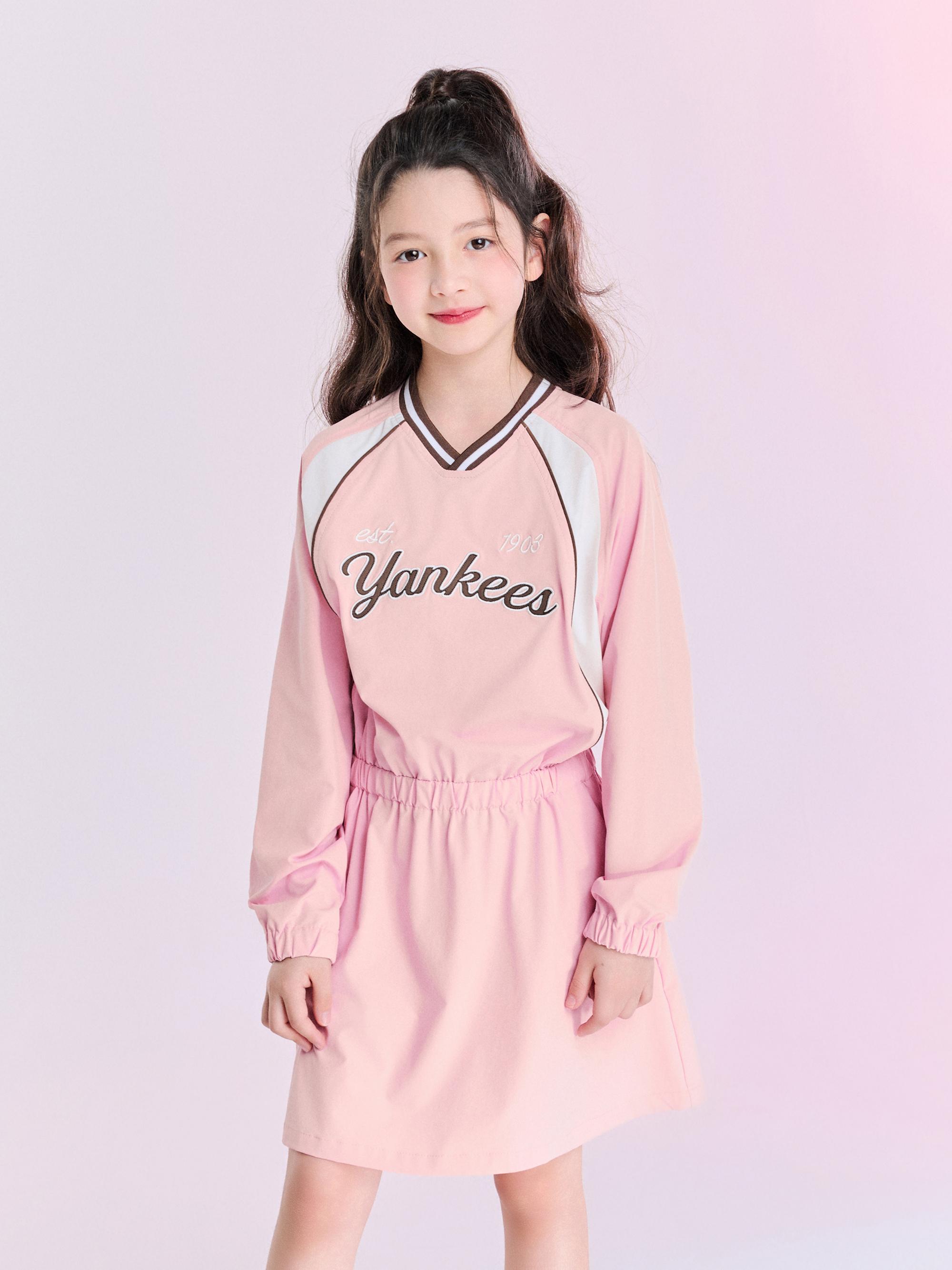 바시티 맨투맨 우븐 원피스 뉴욕양키스