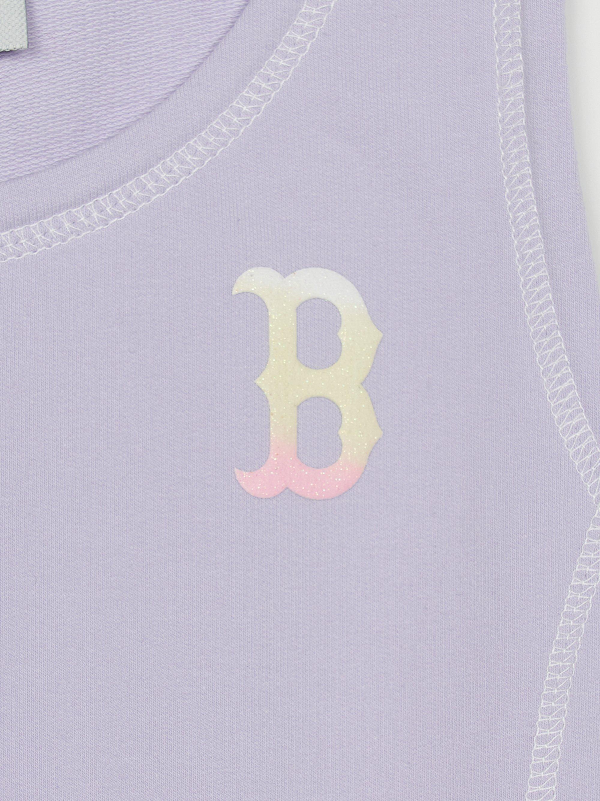 바시티 3PCS 여아 베스트 긴팔티 세트 보스턴 레드삭스