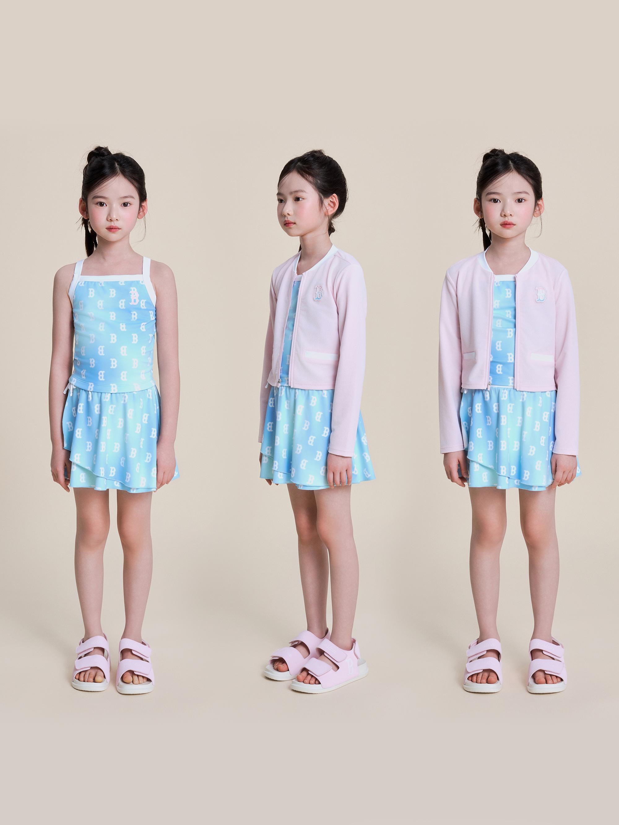 모노그램 여아 3PCS 래쉬가드 세트 보스턴 레드삭스
