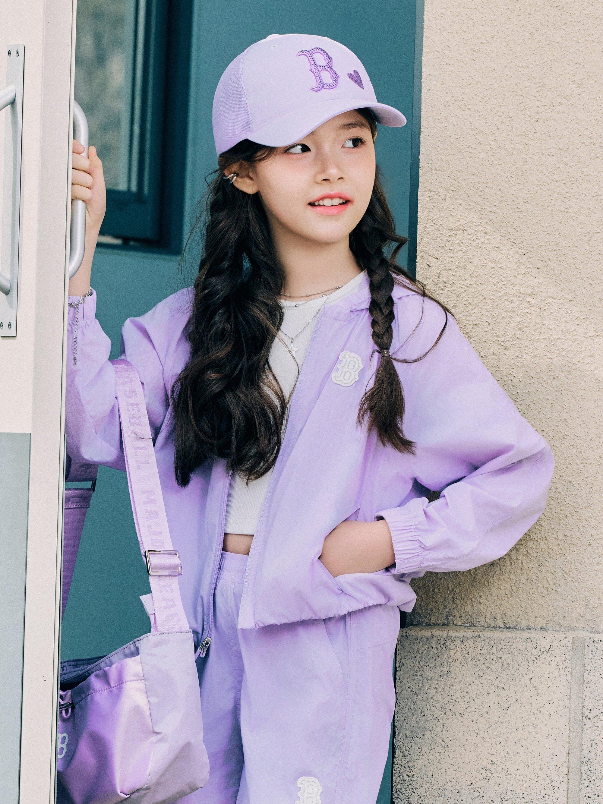 걸스 스포티브 스트레치 홑겹 바람막이 보스턴 레드삭스