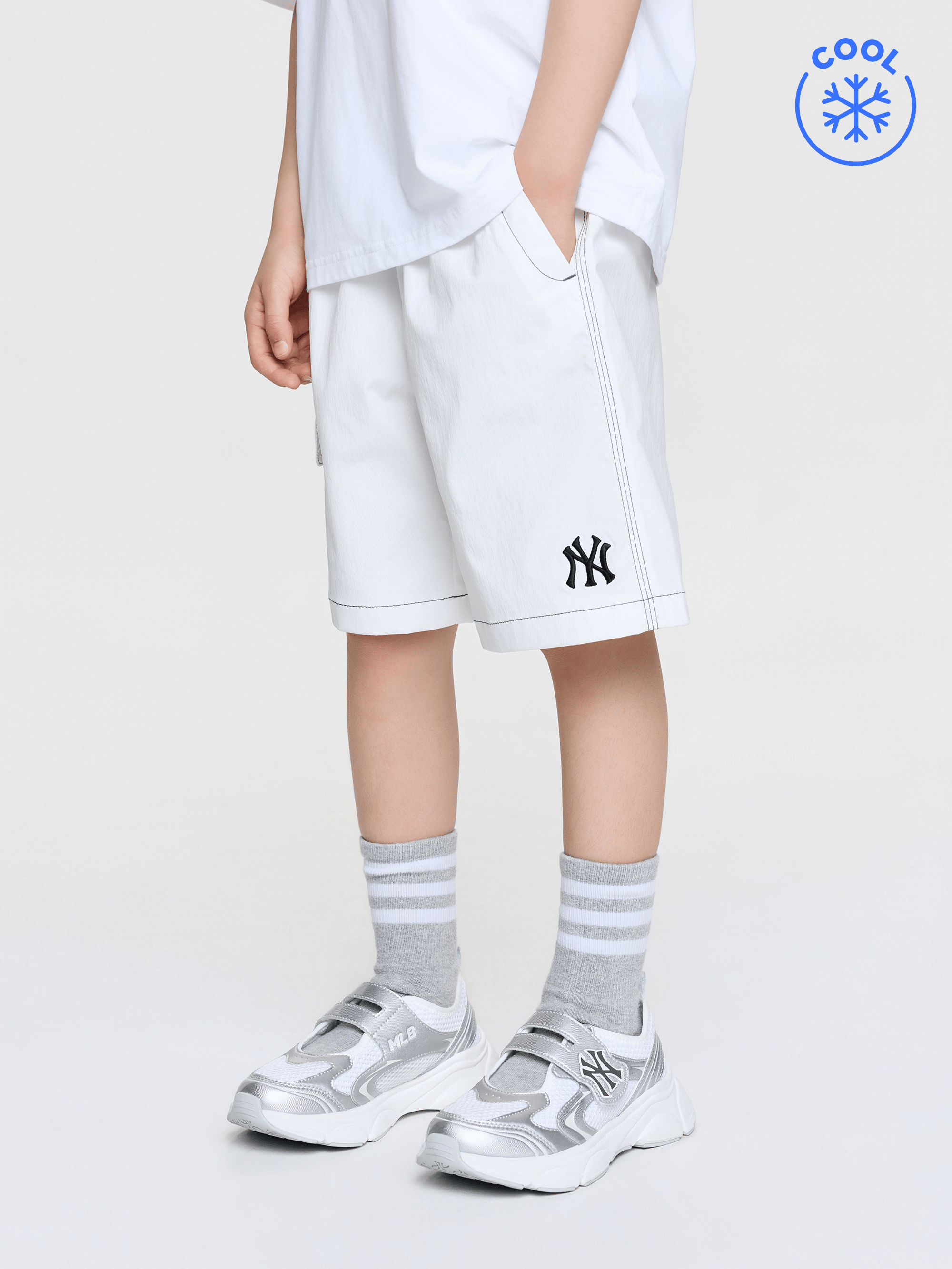 스포티브 스몰로고 나일론 5부 팬츠 뉴욕양키스