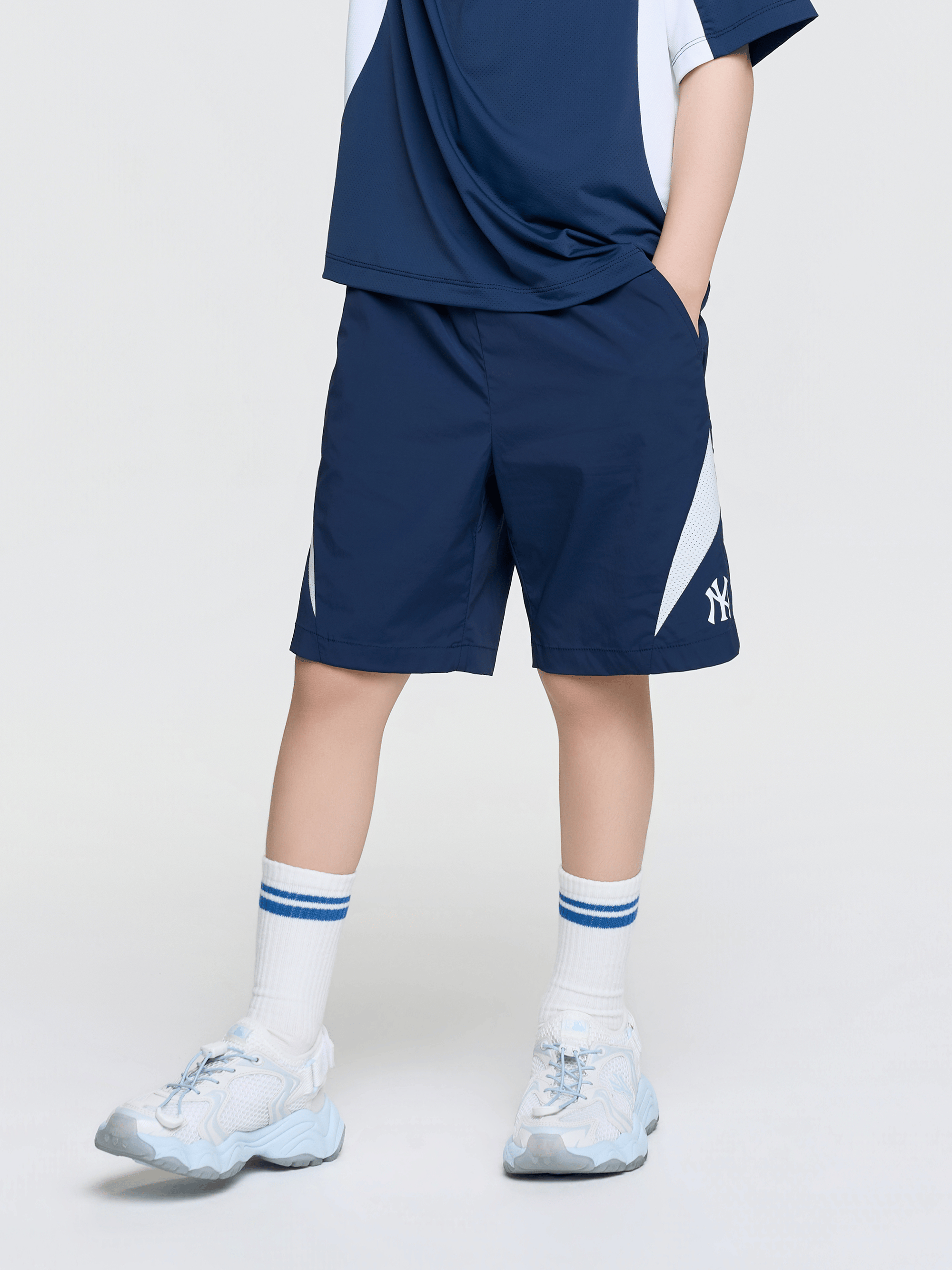 스포티브 바시티 메쉬배색 5부 팬츠 뉴욕양키스