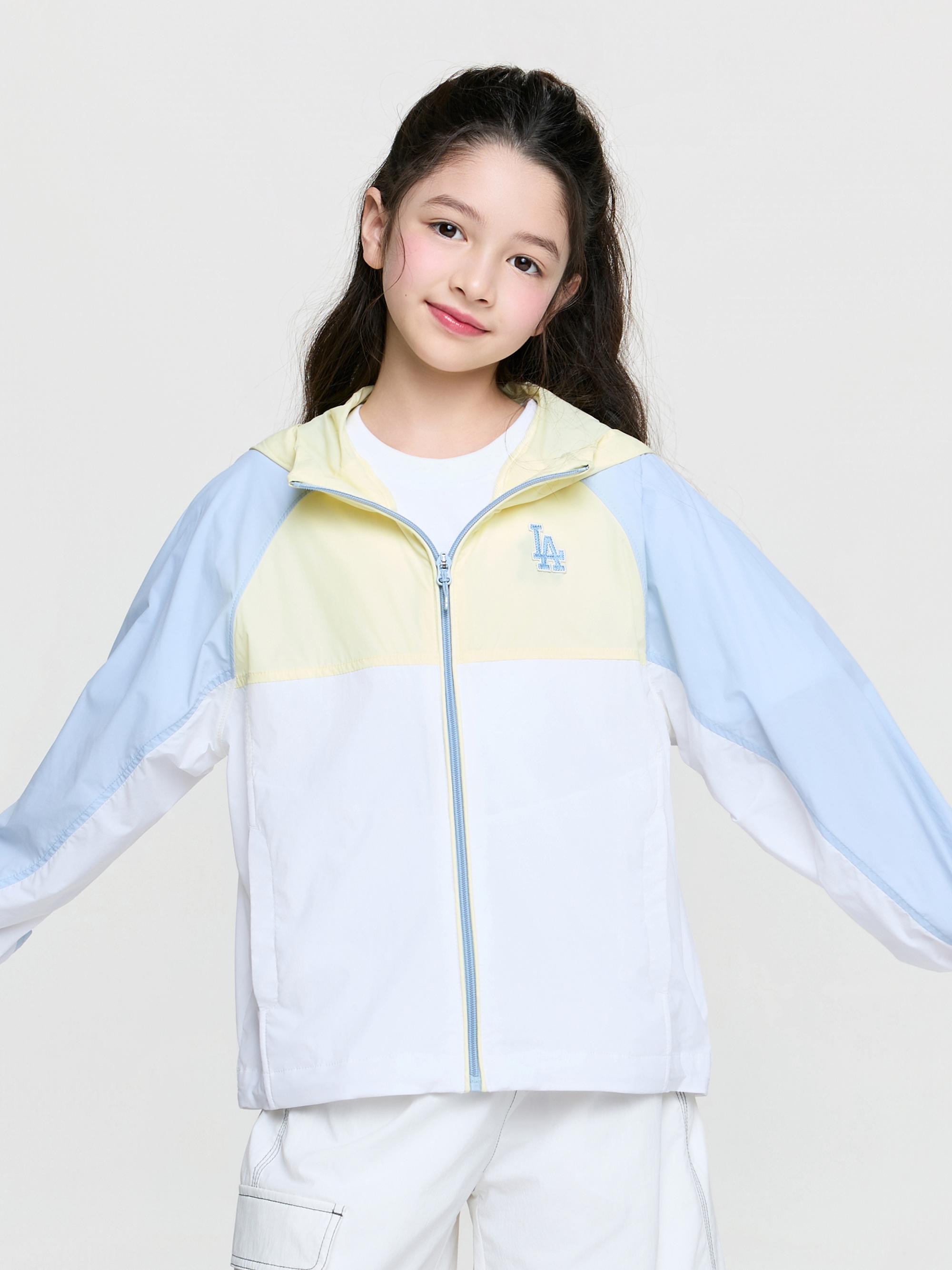 아웃도어 컬러블럭 홑겹 바람막이 LA다저스