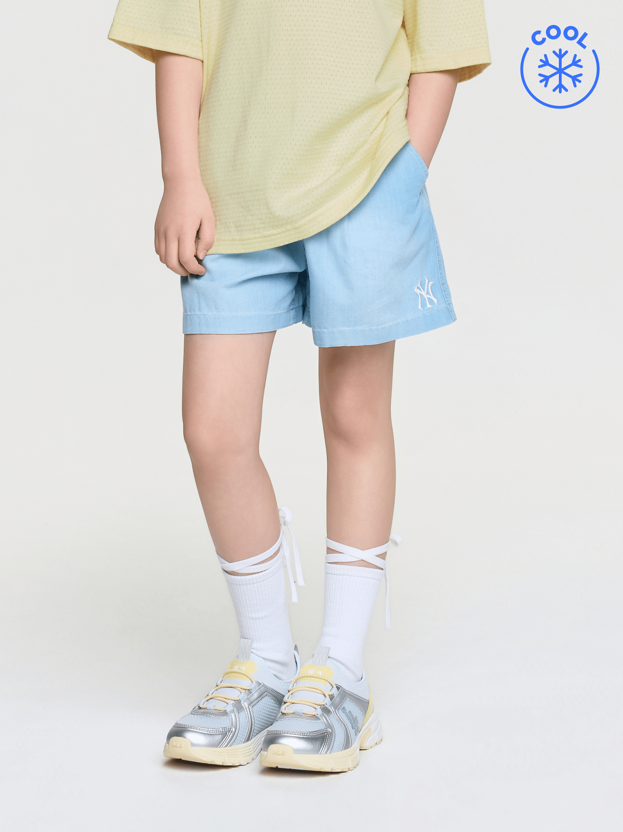 베이직 여아 쿨필드 데님 반바지 뉴욕양키스