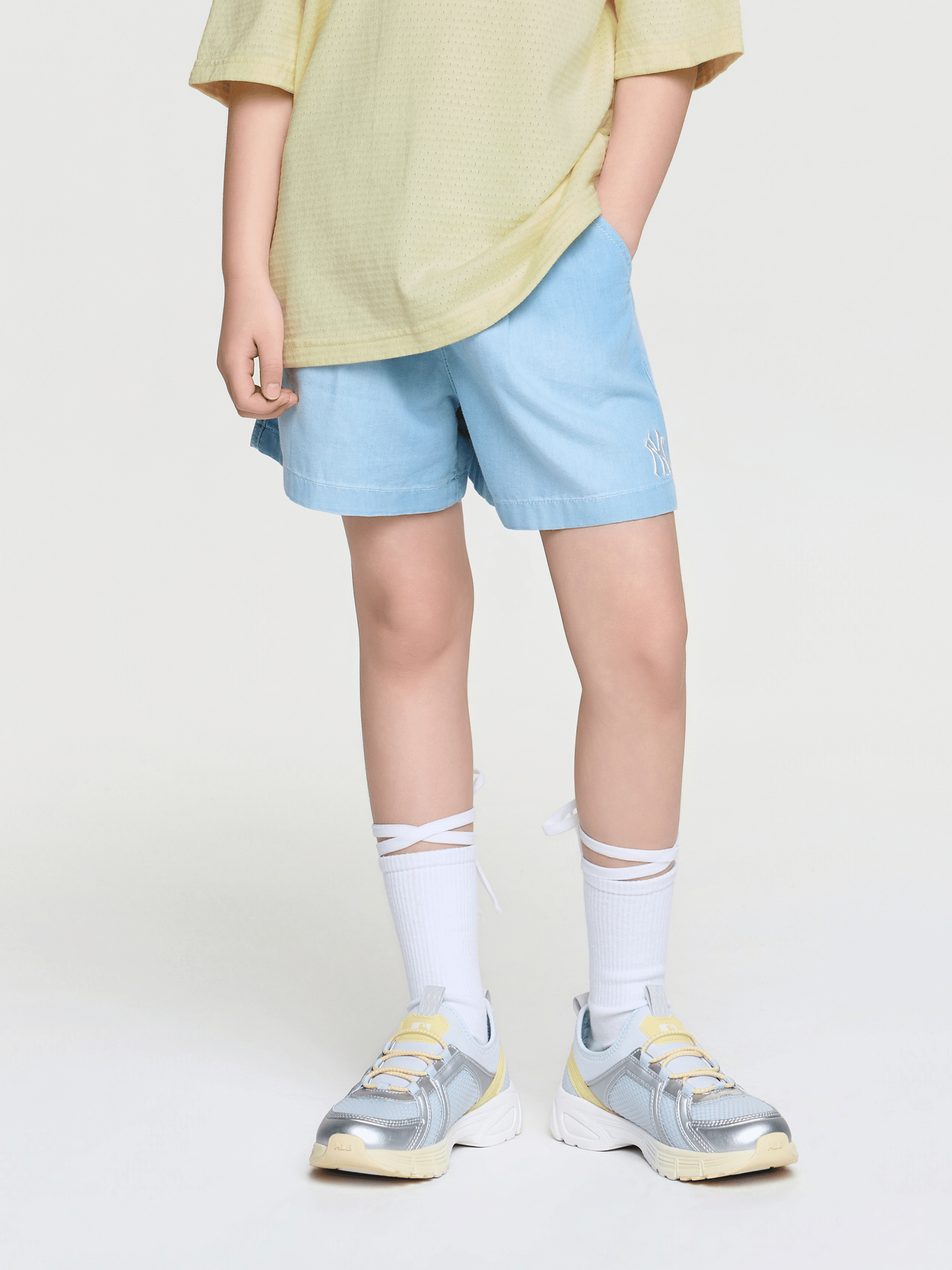 베이직 여아 쿨필드 데님 반바지 뉴욕양키스