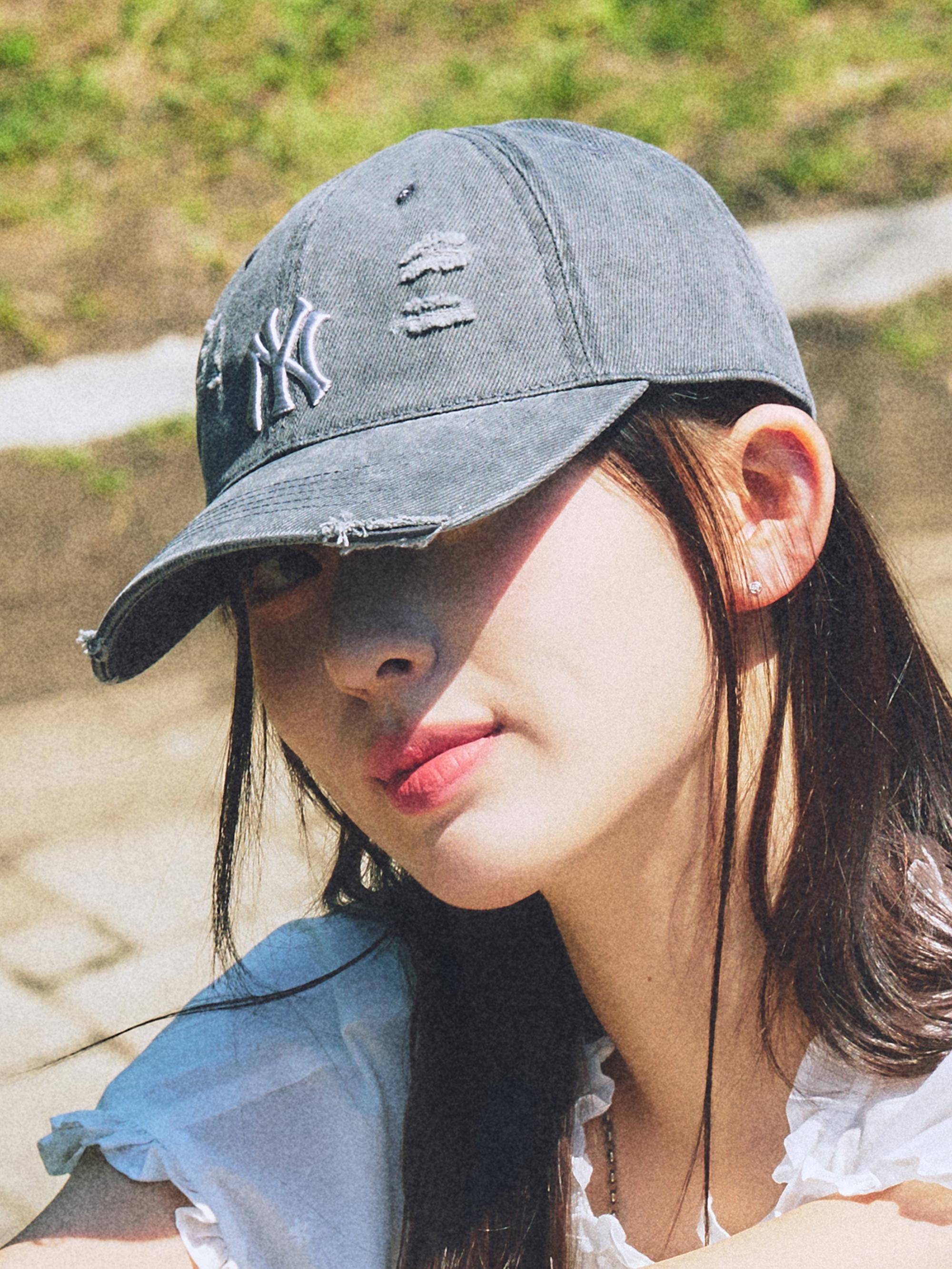 데미지 워싱 언스트럭쳐 볼캡 뉴욕양키스