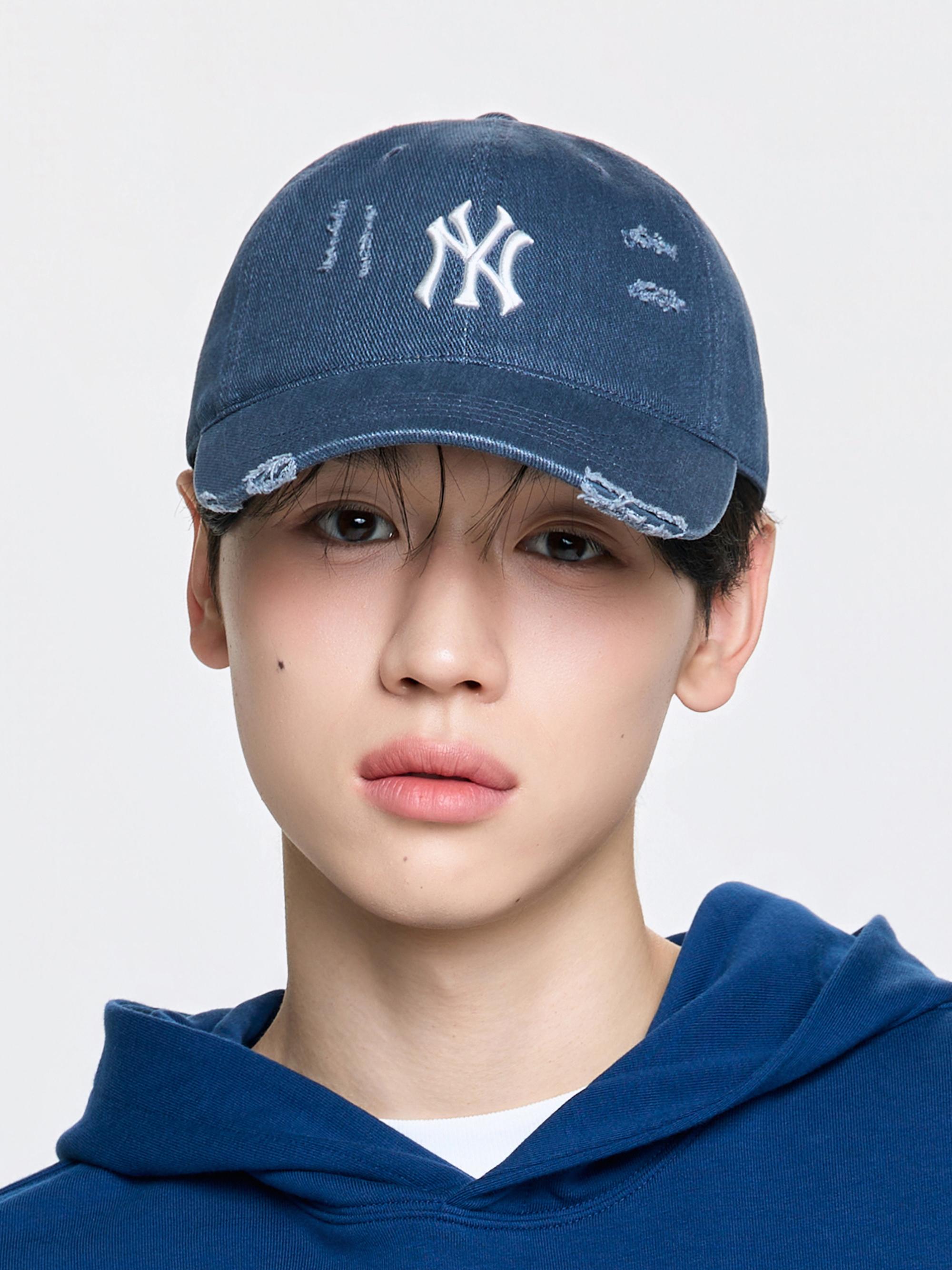 데미지 워싱 언스트럭쳐 볼캡 뉴욕양키스