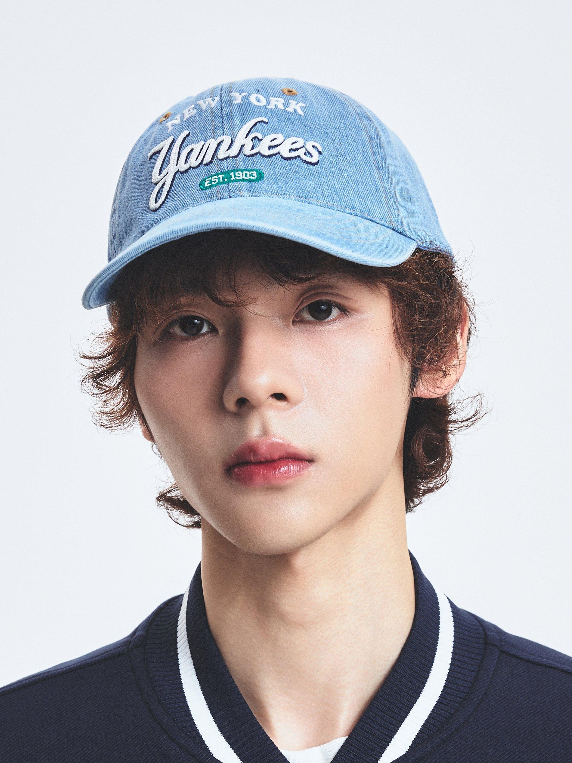 컬러 데님 언스트럭쳐 볼캡 뉴욕양키스
