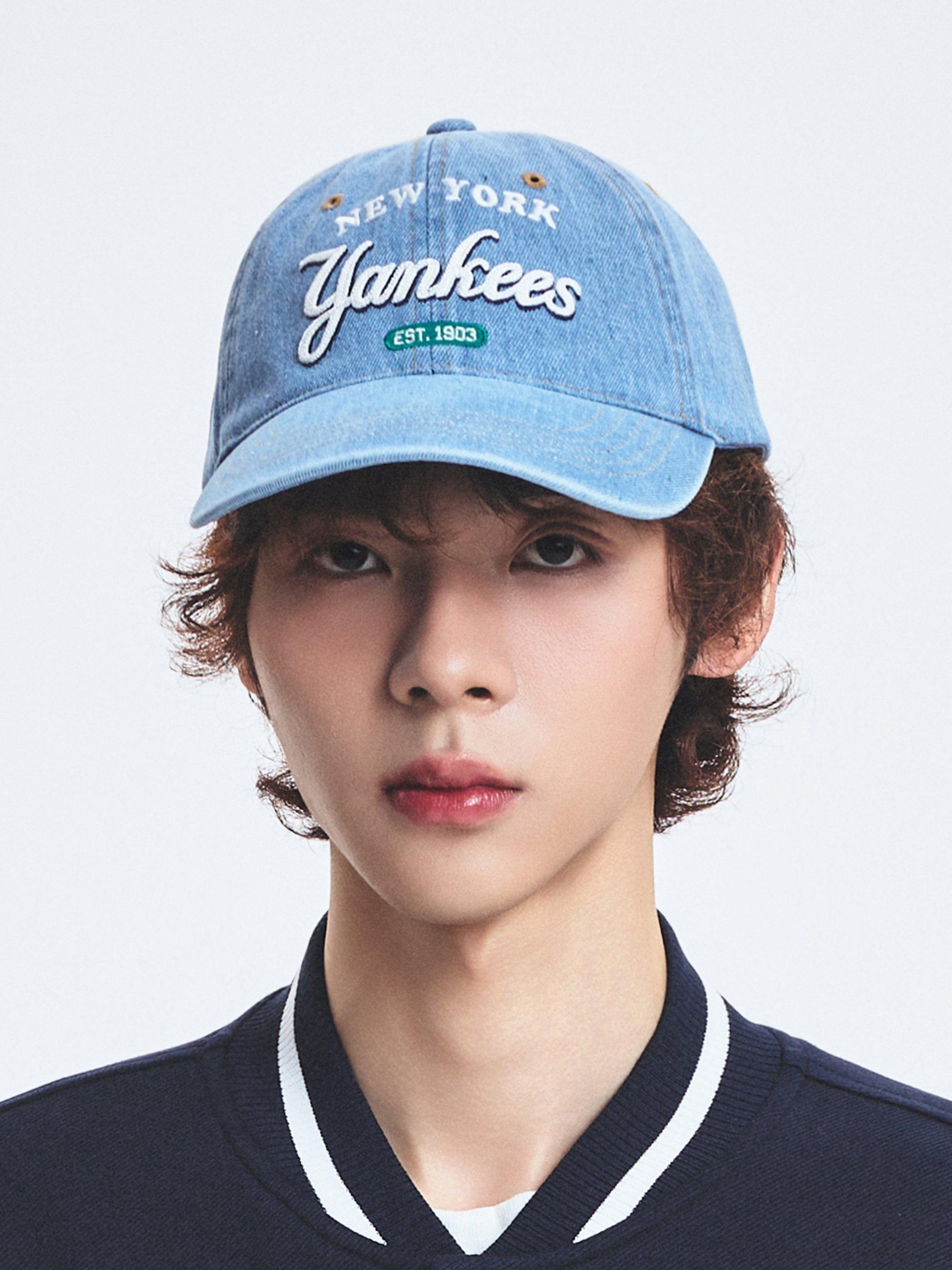 컬러 데님 언스트럭쳐 볼캡 뉴욕양키스