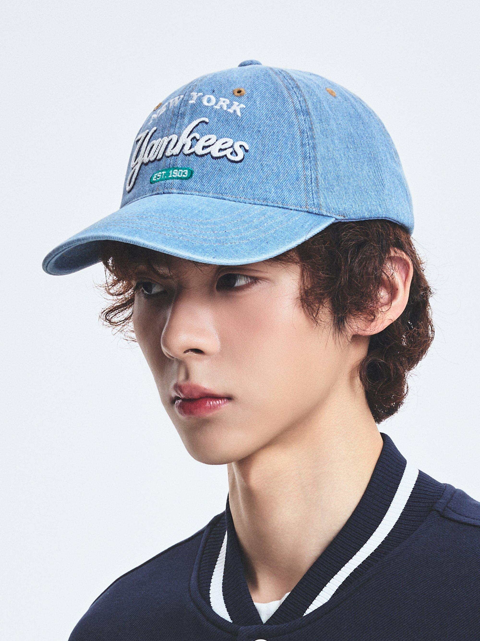컬러 데님 언스트럭쳐 볼캡 뉴욕양키스