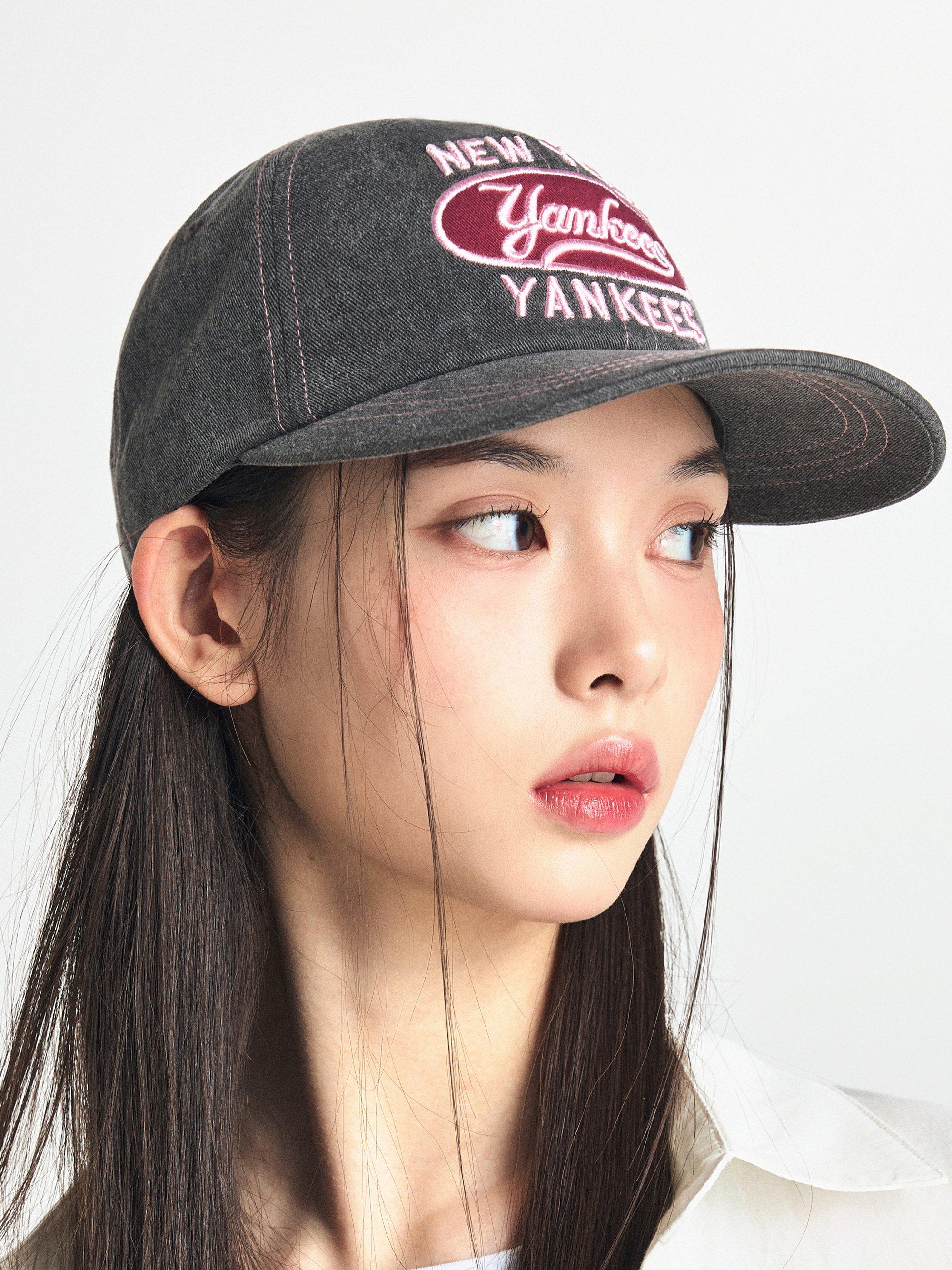 바시티 빈티지 오벌 스티치 언스트럭쳐 볼캡 뉴욕양키스