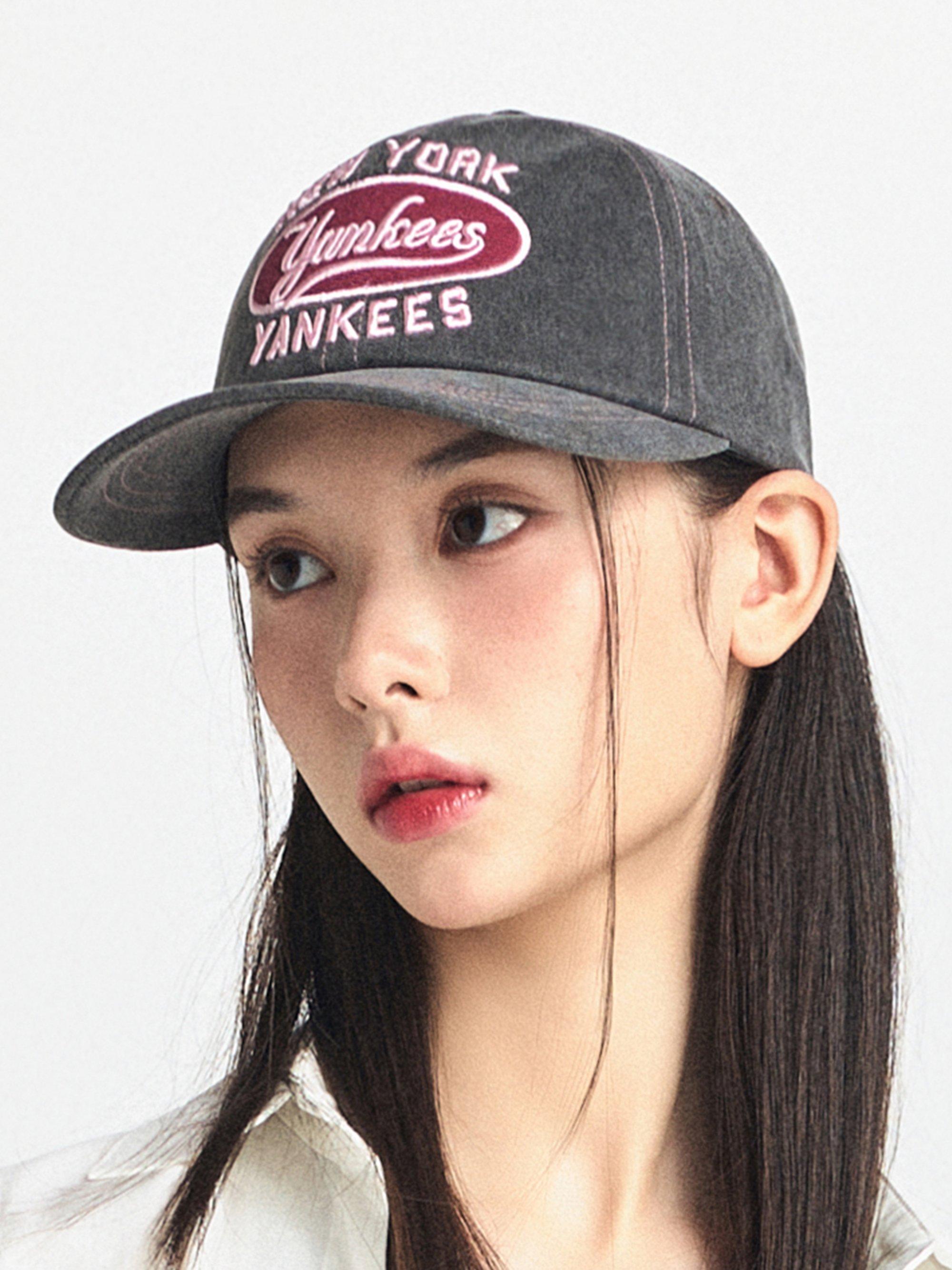 바시티 빈티지 오벌 스티치 언스트럭쳐 볼캡 뉴욕양키스