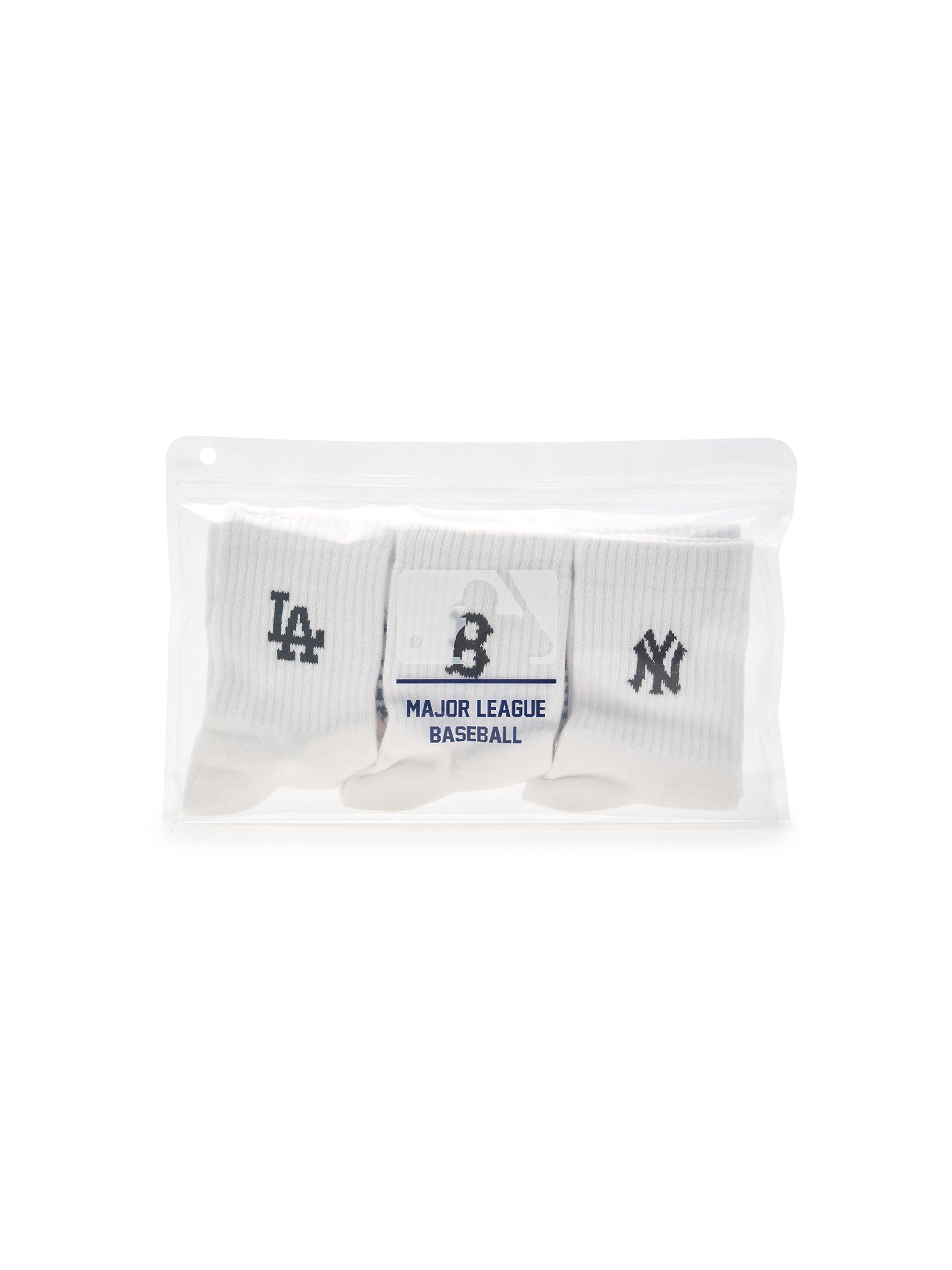 데일리 스몰로고 중목양말 3족세트 MLB
