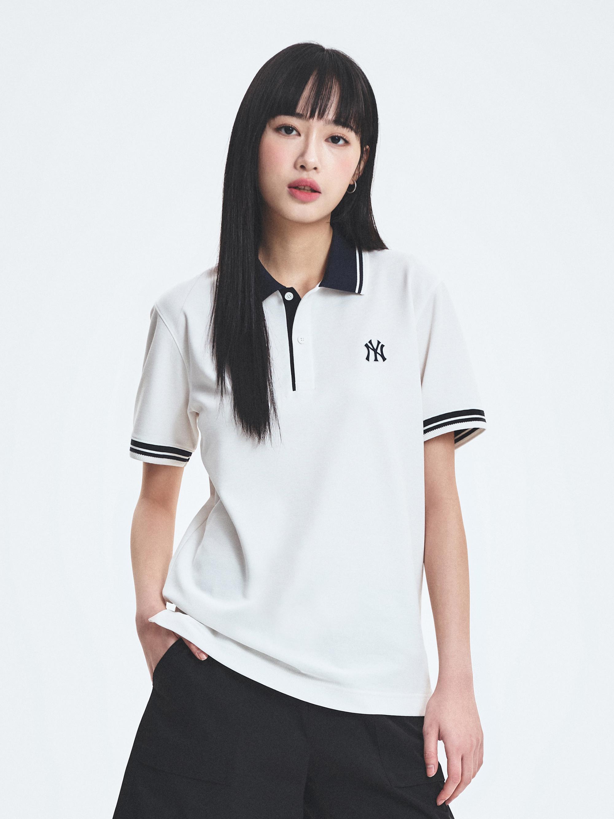 베이직 카라배색 컴포터블핏 카라 티셔츠 뉴욕양키스
