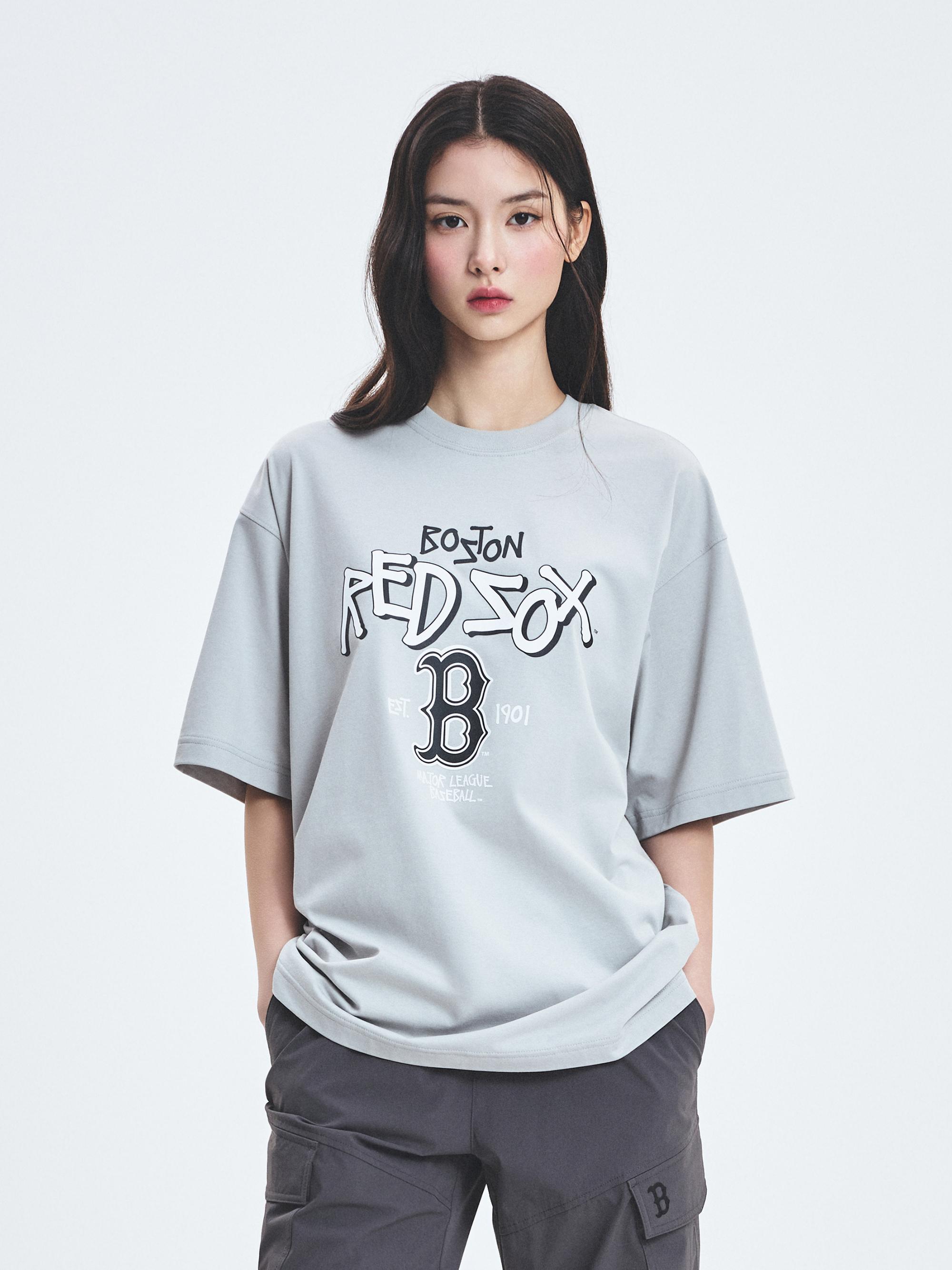 베이직 빅로고 메가 오버핏 반팔 티셔츠 보스턴 레드삭스