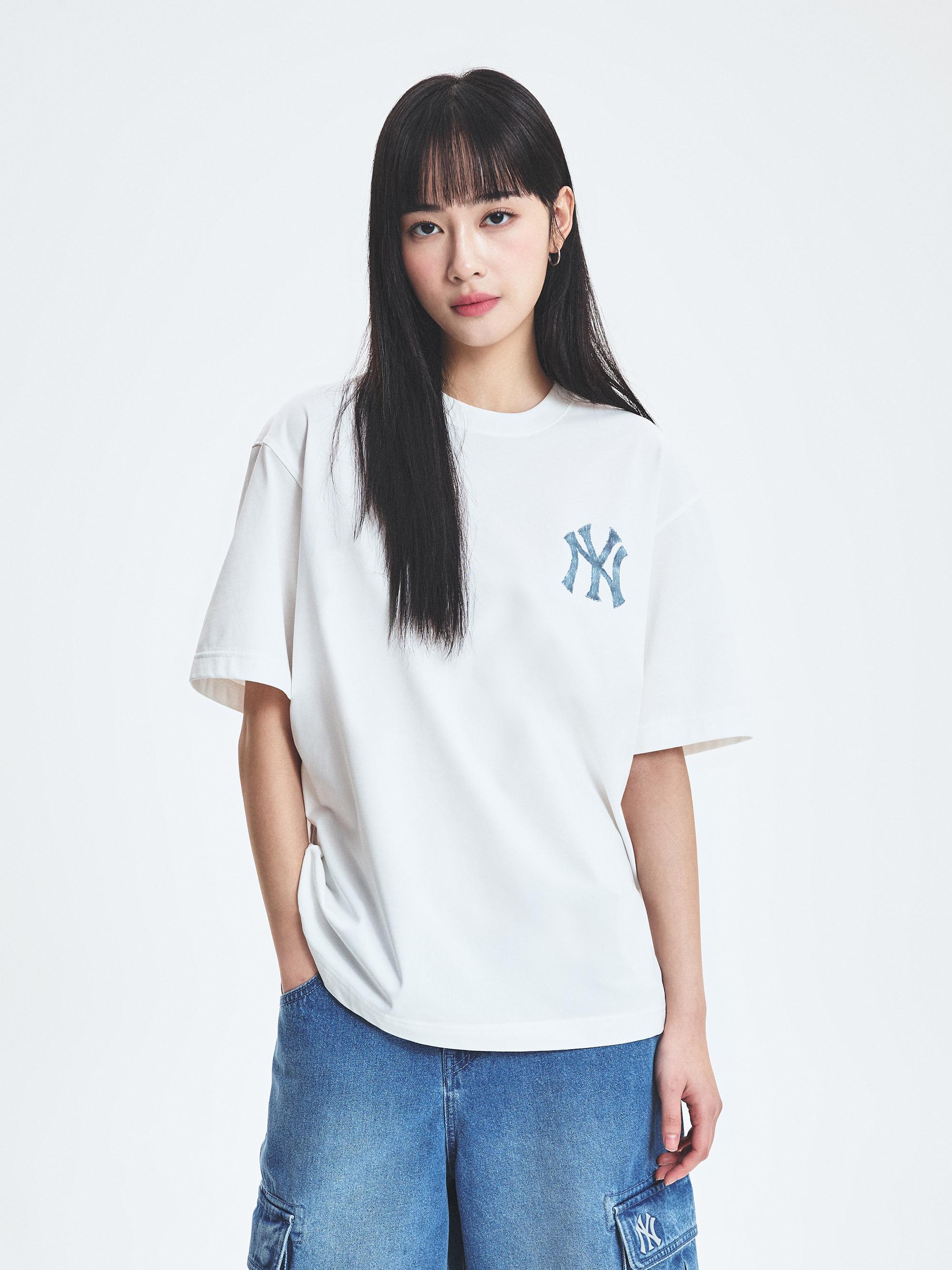 데님라이크 모노그램 빅럭스 반팔 티셔츠 뉴욕양키스