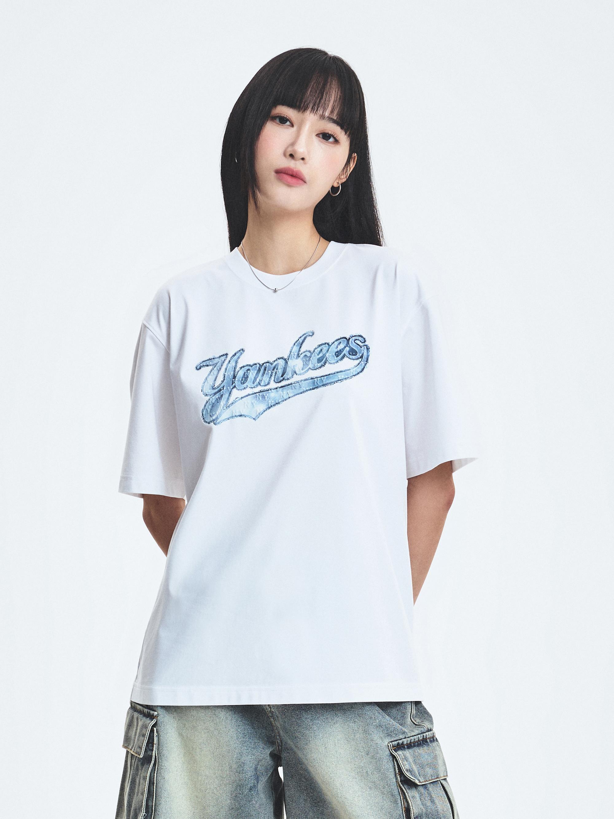 데님라이크 빅럭스 오버핏 반팔 티셔츠 뉴욕양키스