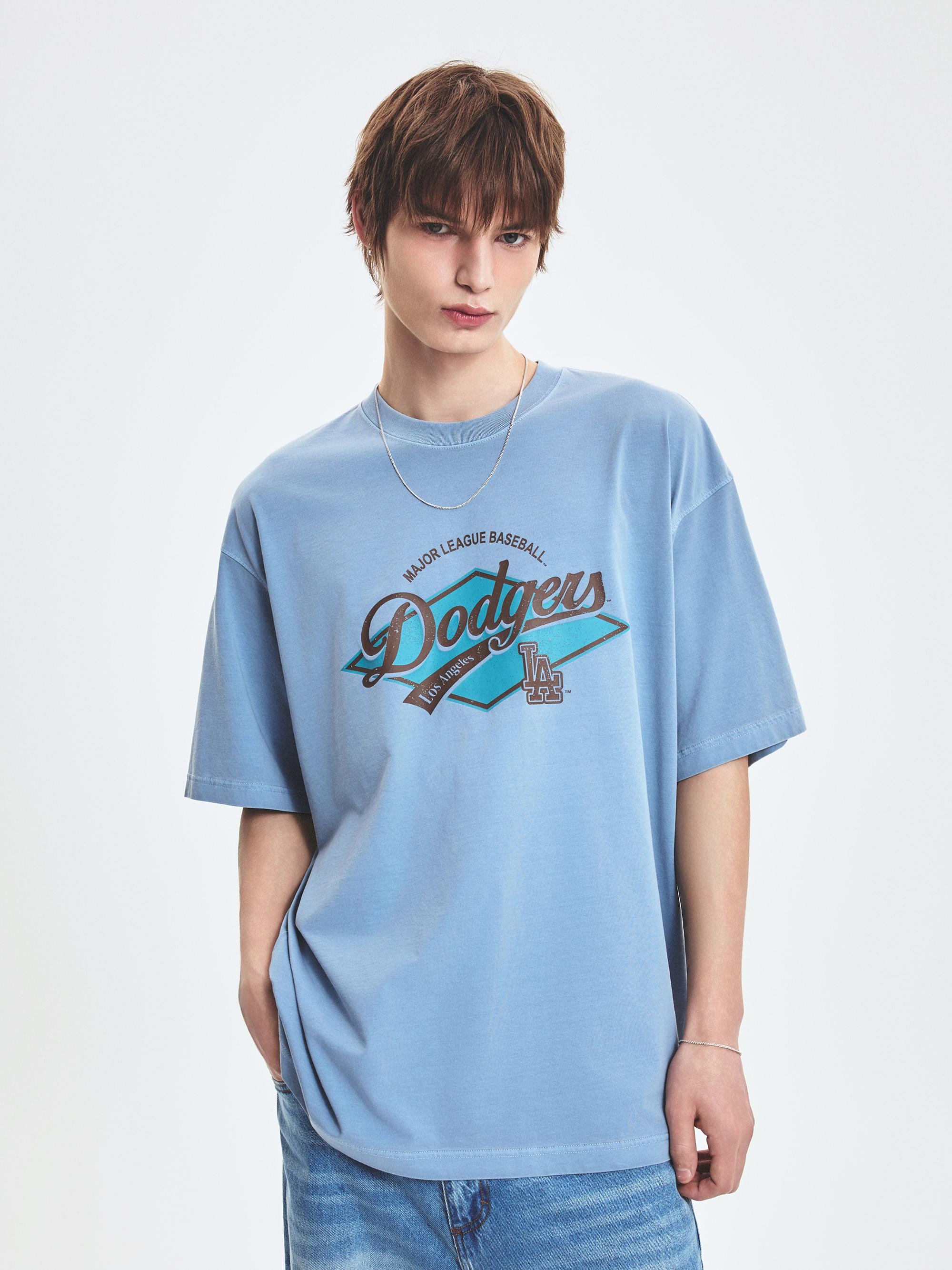 바시티 빈티지 워싱 그래픽 메가 오버핏 반팔 티셔츠 LA다저스