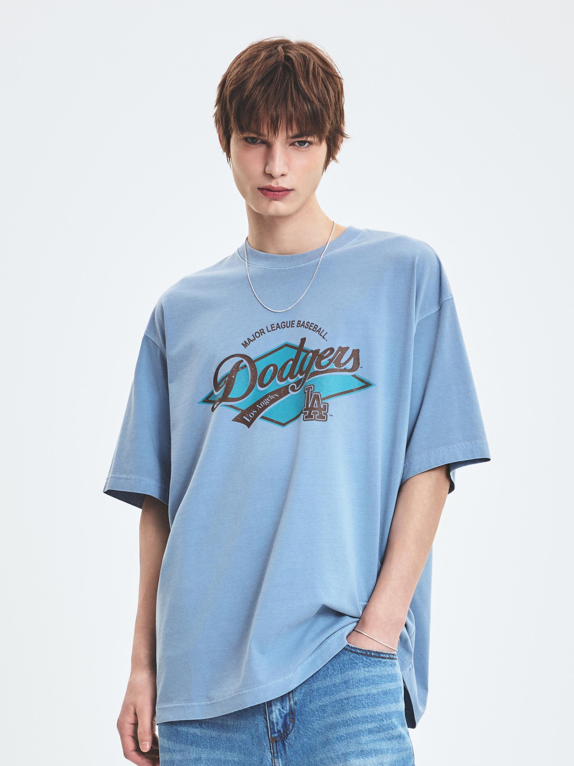 바시티 빈티지 워싱 그래픽 메가 오버핏 반팔 티셔츠 LA다저스