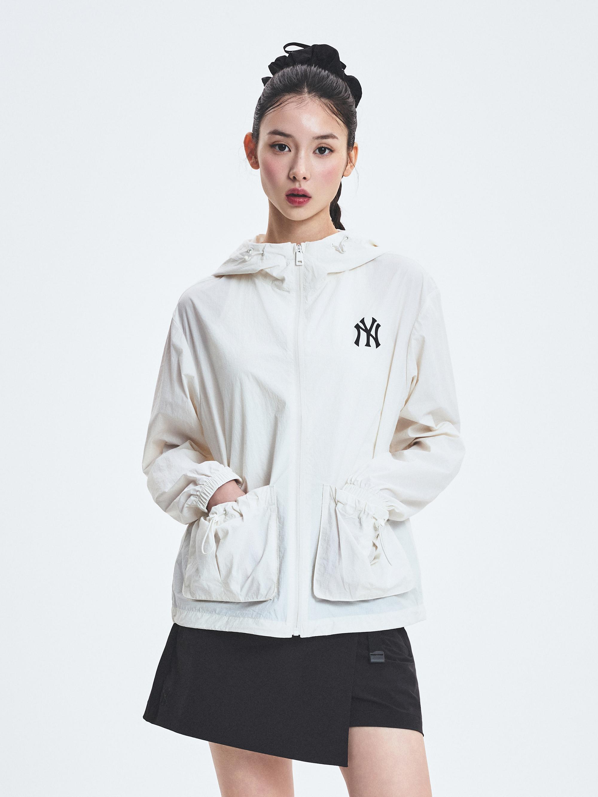 고프코어 경량 나일론 립스탑 바람막이 뉴욕양키스