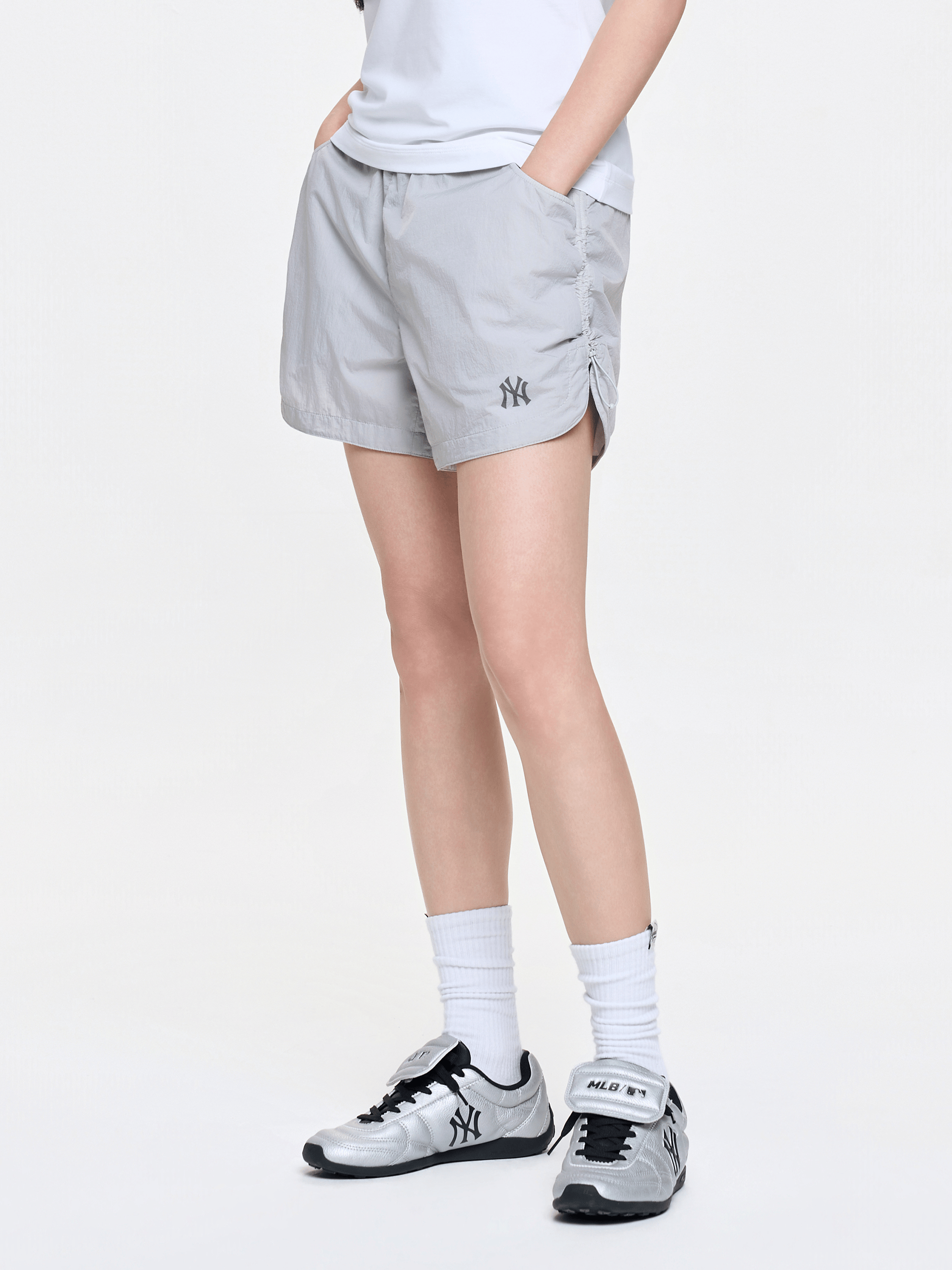 여성 스포티브 스트링 초경량 3부 반바지 뉴욕양키스