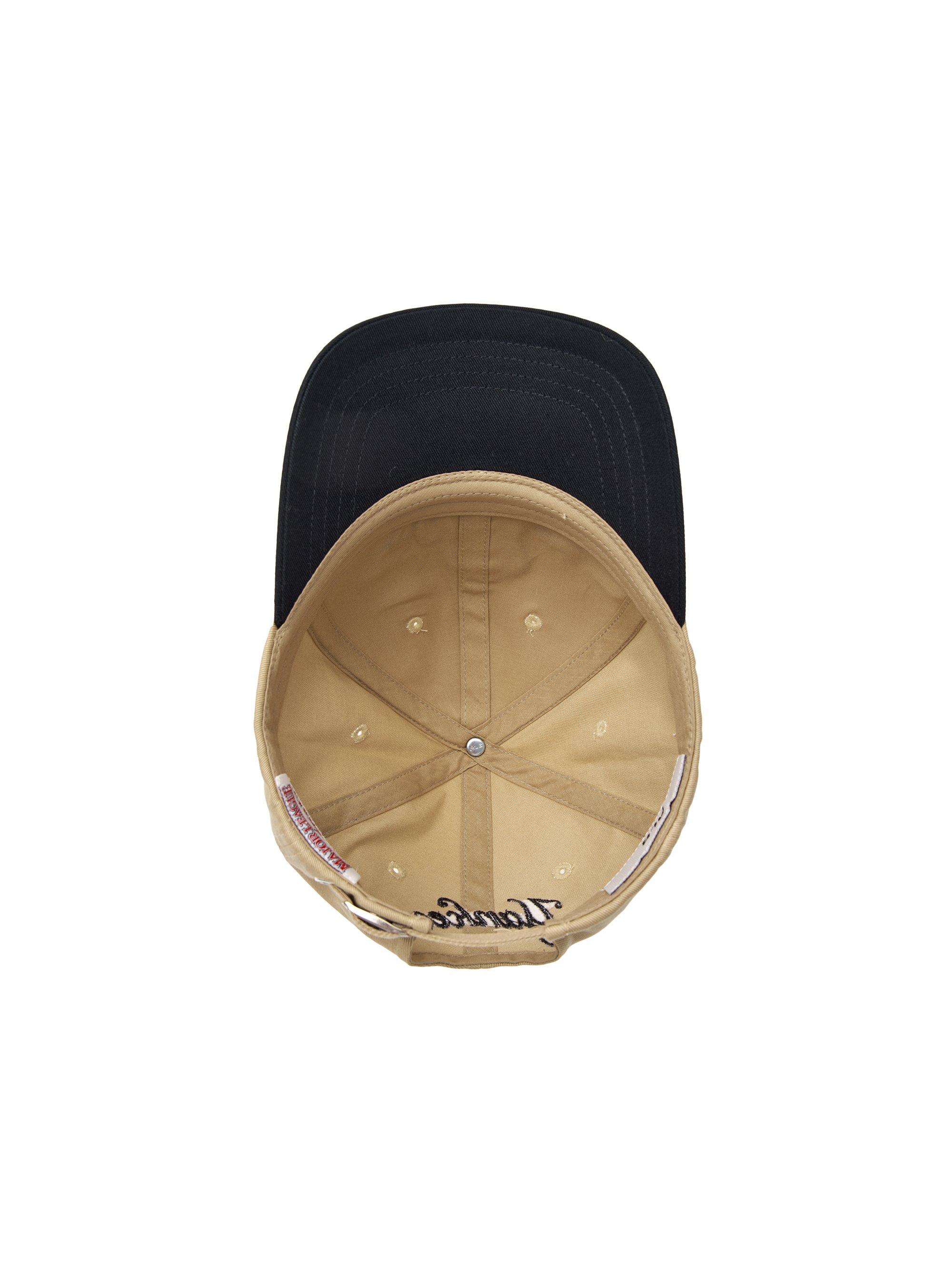 Mayu 내 행복 MLB 모노베어 직조라벨 배색 볼캡 뉴욕양키스 (BEIGE)