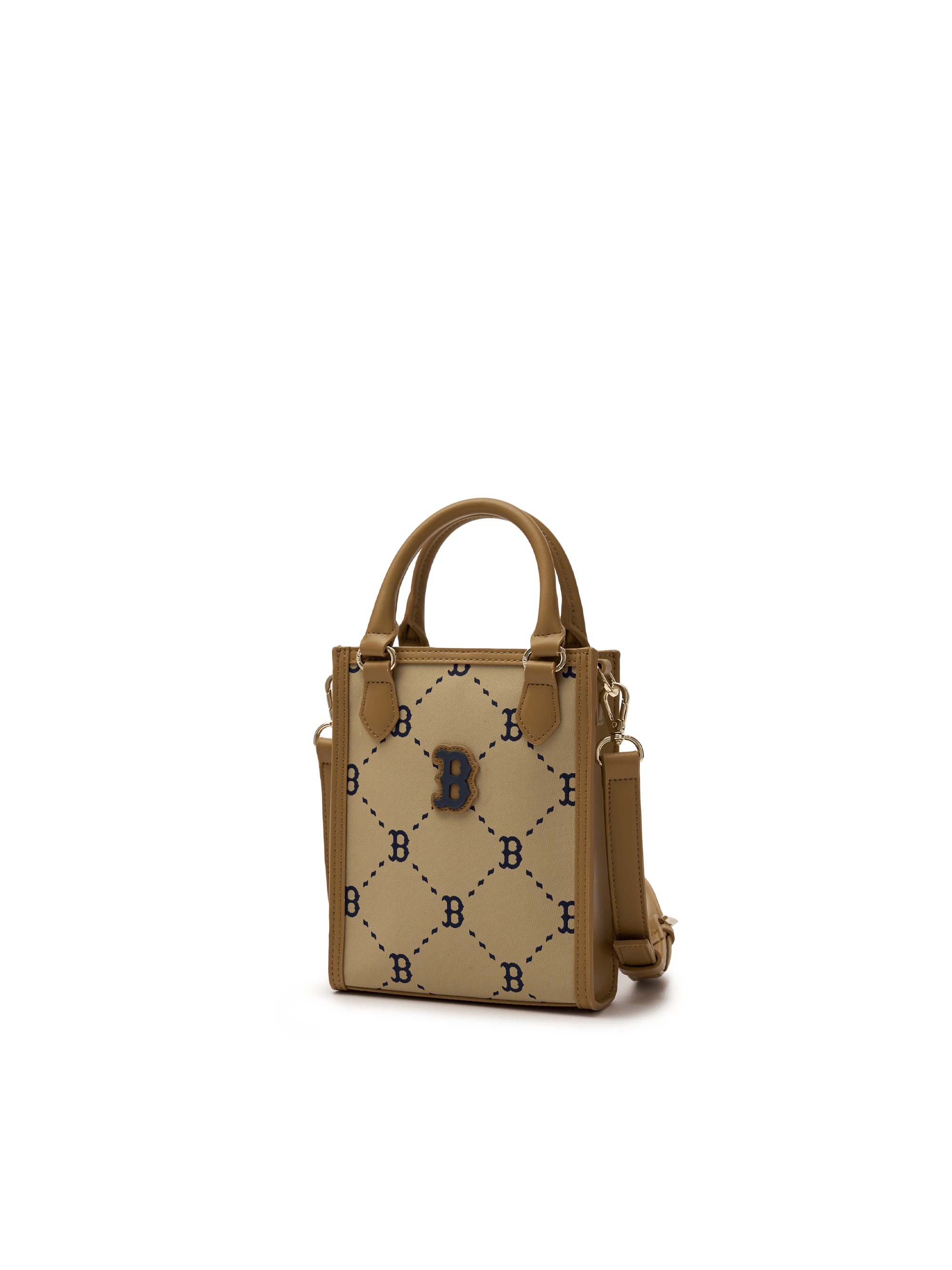 MLB 다이아 모노그램 미니 토트백 보스턴 레드삭스 (BEIGE)