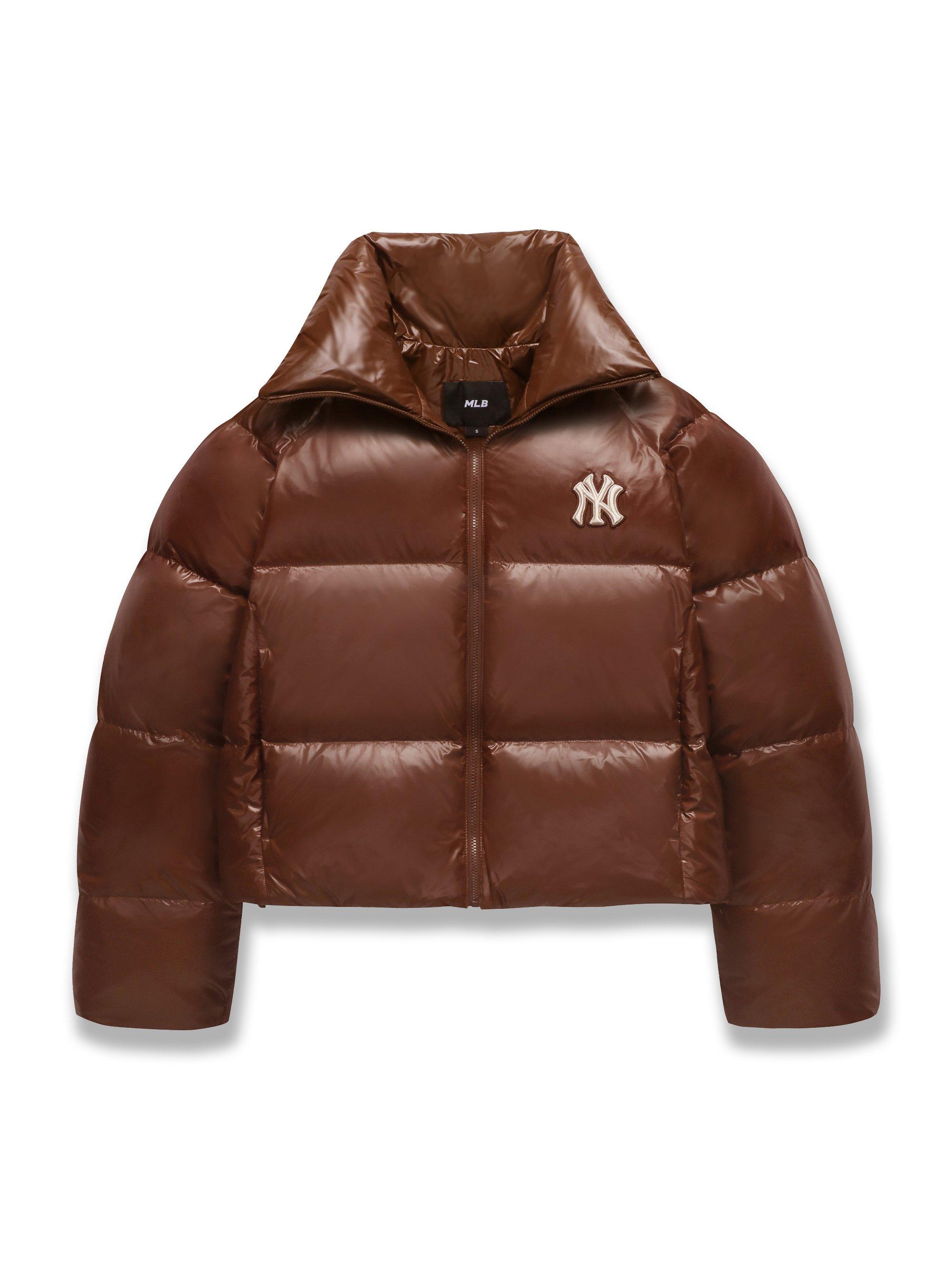 ダウンジャケット・コート MLB Women's Crop Glossy Curve Padding NY MgPink 3FDJB2046-50 MLB Korea Women's Crop Glossy Curve Padding NY MgPink (MLB