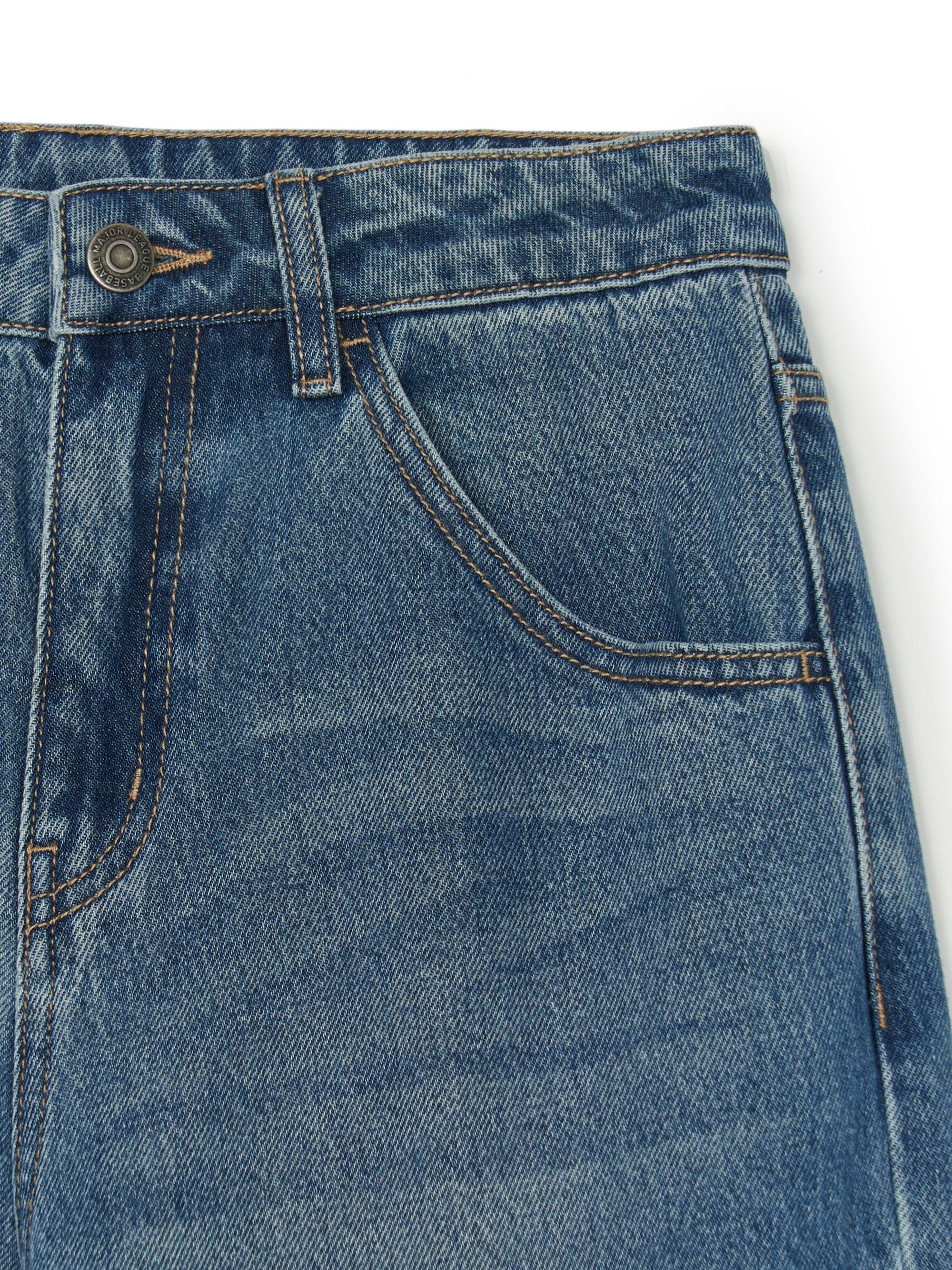 MLB korea■megagram vintage wide denim pants■追跡送料込 MLB MLB 한남 여성 메가그램 빈티지 와이드 데님팬츠 뉴욕양키스
