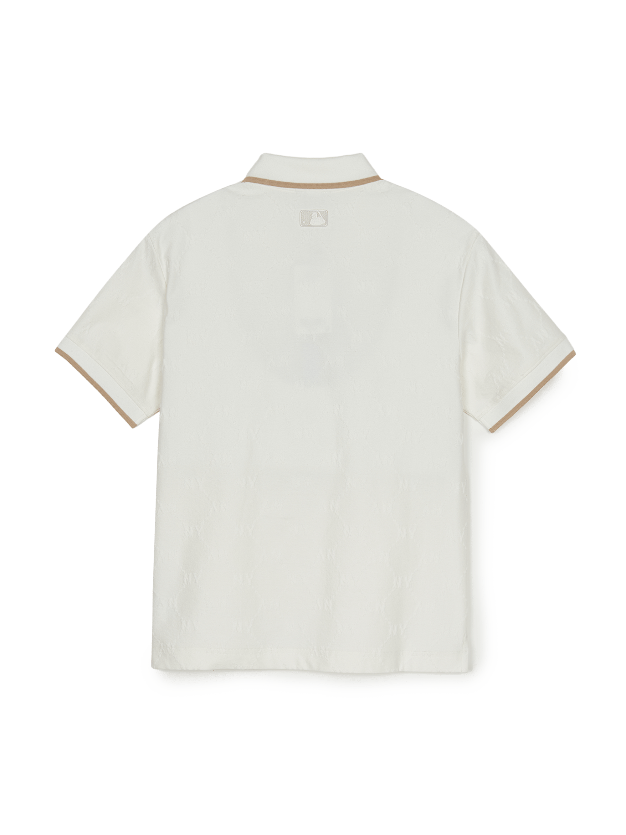MLB 다이아 모노그램 자카드 카라 티셔츠 뉴욕양키스 (CREAM)