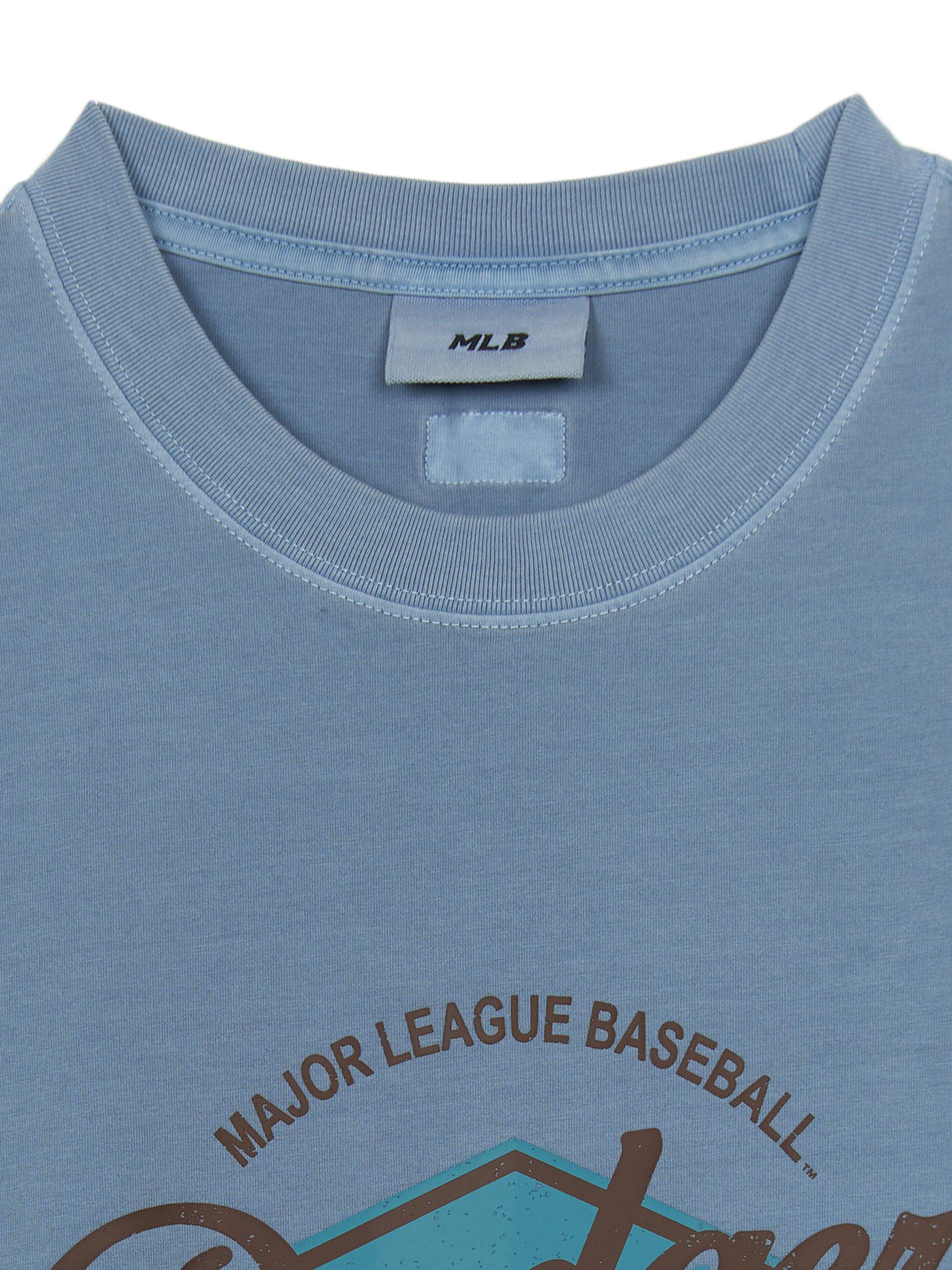 MLB 바시티 빈티지 워싱 그래픽 메가 오버핏 반팔 티셔츠 LA
