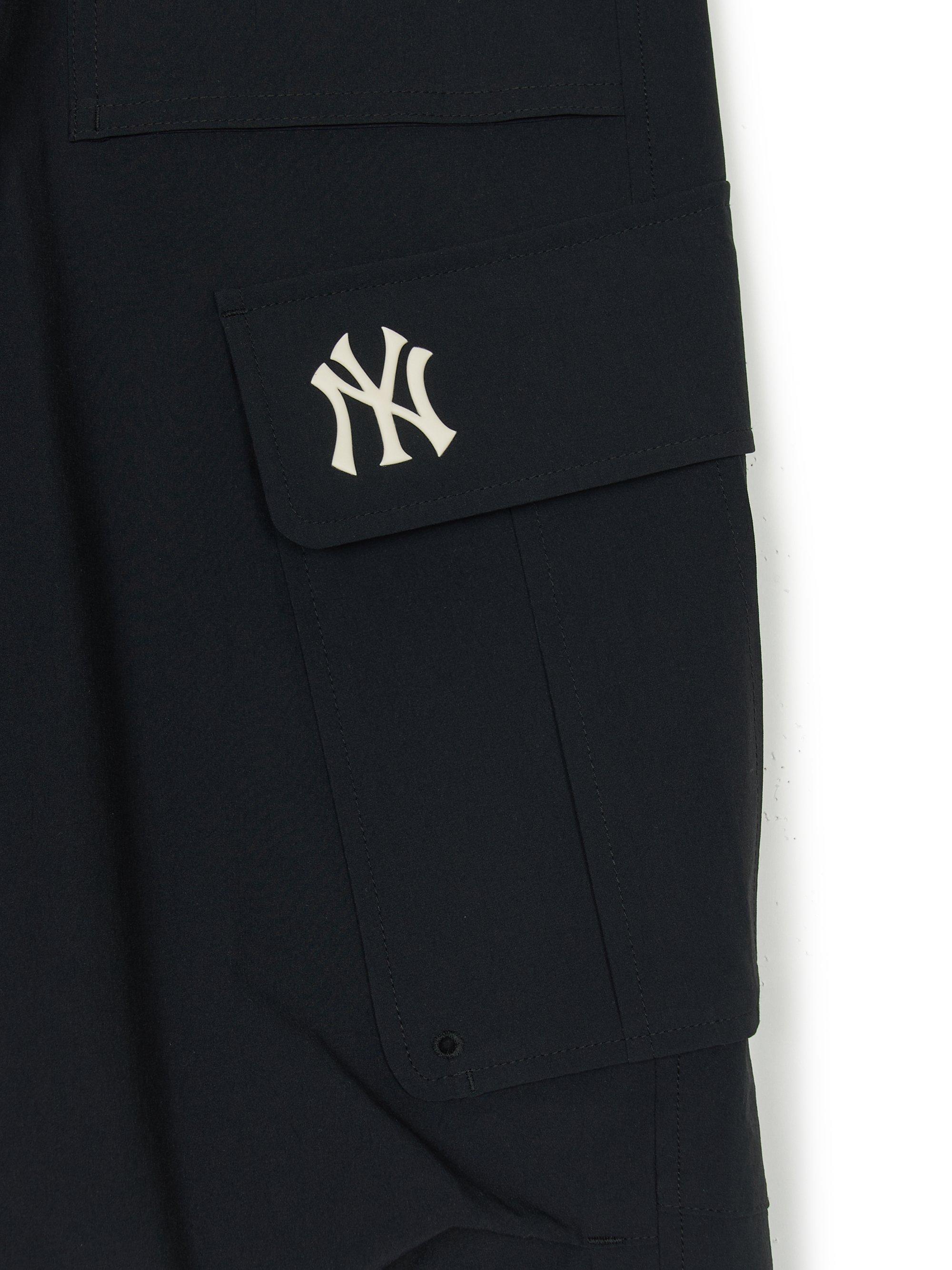 MLB 남성 베이직 고프코어 카고 와이드팬츠 뉴욕양키스 (BLACK)