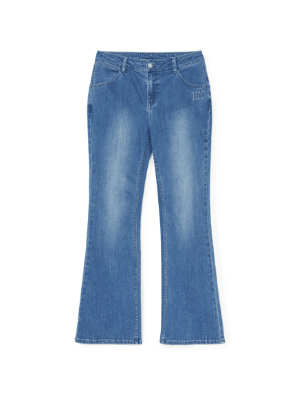 MLB korea■megagram vintage wide denim pants■追跡送料込 MLB MLB 한남 여성 메가그램 빈티지 와이드 데님팬츠 뉴욕양키스
