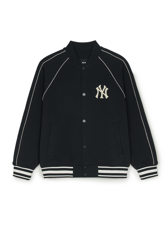 MLB 클래식 모노그램 톤톤 저지 JQD 바시티자켓 뉴욕양키스 (BLACK)