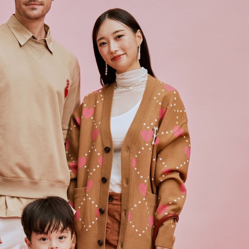 하트 전판 가디건 보스턴 레드삭스