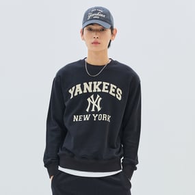 바시티 오버핏 맨투맨 뉴욕양키스