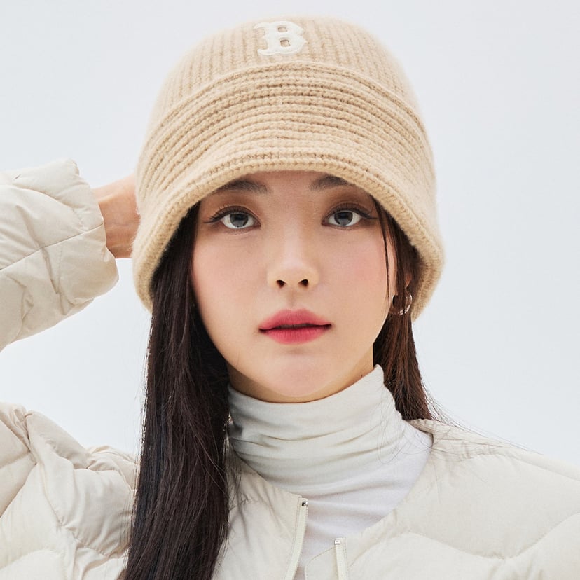 베이직 니트 드롭 버킷햇 보스턴 레드삭스