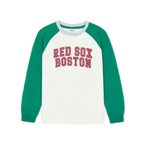 바시티 라글란 티셔츠 보스턴 레드삭스