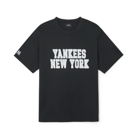 바시티 글리터 바시티 오버핏 반팔 티셔츠 뉴욕양키스