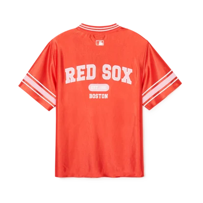 바시티 사커져지 브이넥 오버핏 반팔 티셔츠 보스턴 레드삭스