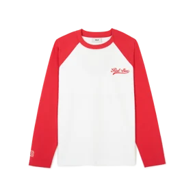 여성 바시티 라글란 루즈핏 티셔츠 보스턴 레드삭스