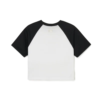 여성 바시티 라글란 크롭 티셔츠 뉴욕양키스