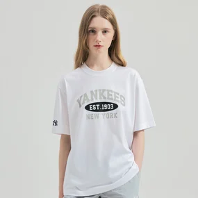 썸머 바시티 기능성 오버핏 반팔 티셔츠 뉴욕양키스